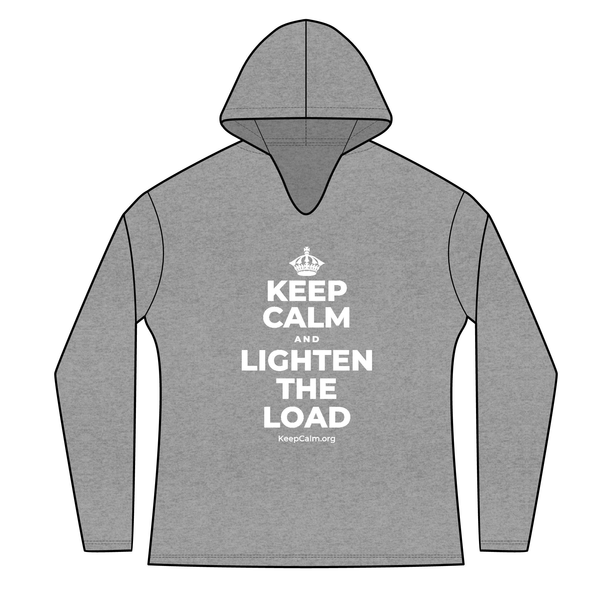 KEEP CALM AND LIGHTEN THE LOAD Women's Long Sleeve Hoodie