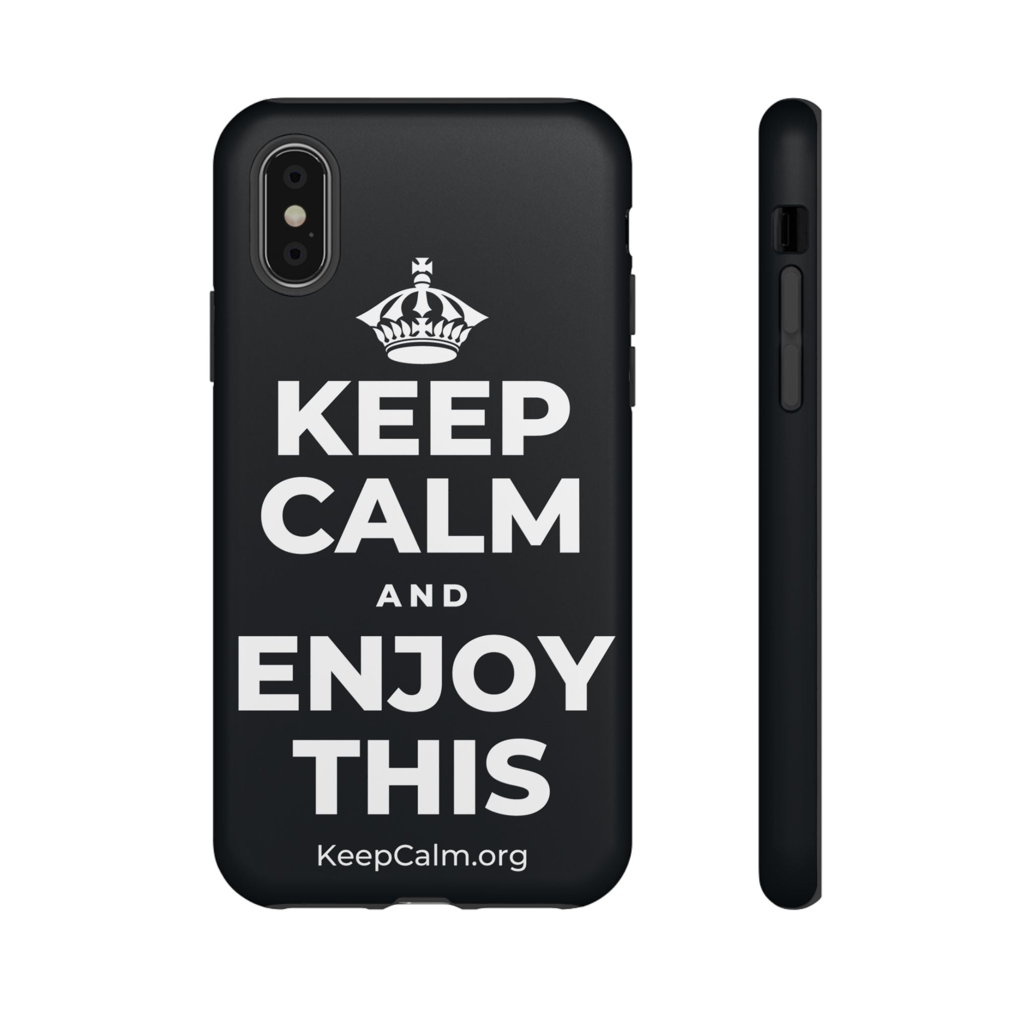 KEEP CALM AND ENJOY THIS Phone Case (Dark)
