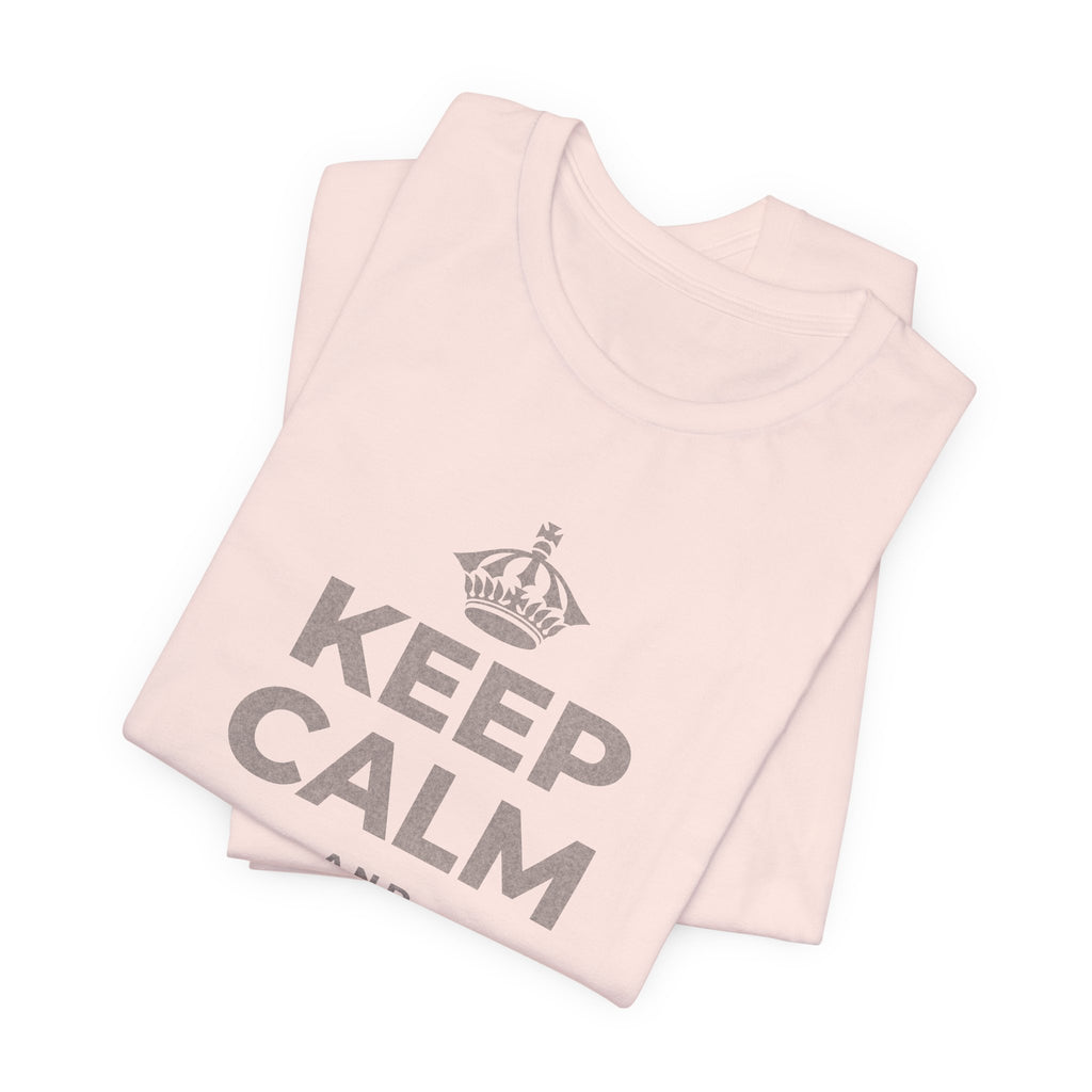 KEEP CALM AND BUILD IT T-Shirt (Soft Cream–Heather Mauve)