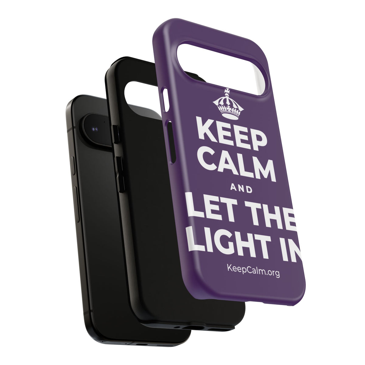 KEEP CALM AND LET THE LIGHT IN Phone Case