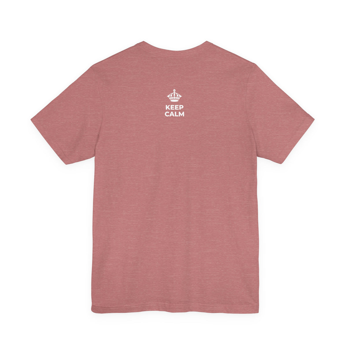 KEEP CALM AND BE THE VIBE T-Shirt (Soft Cream–Heather Mauve)