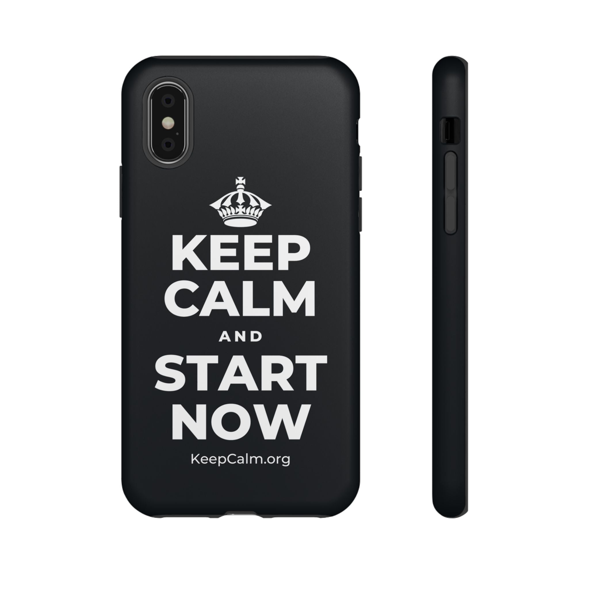 KEEP CALM AND START NOW Phone Case (Dark)