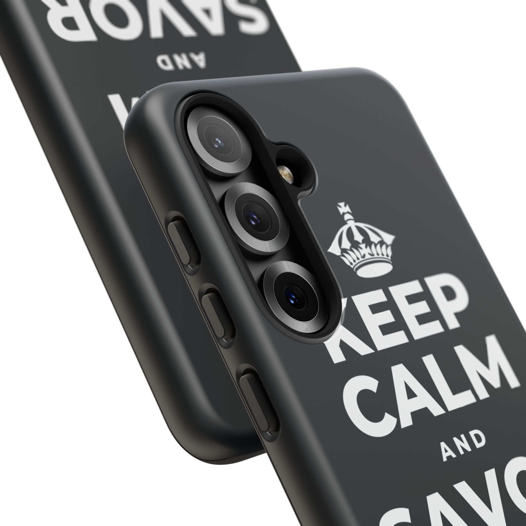 KEEP CALM AND SAVOR THIS MOMENT Phone Case (Dark)