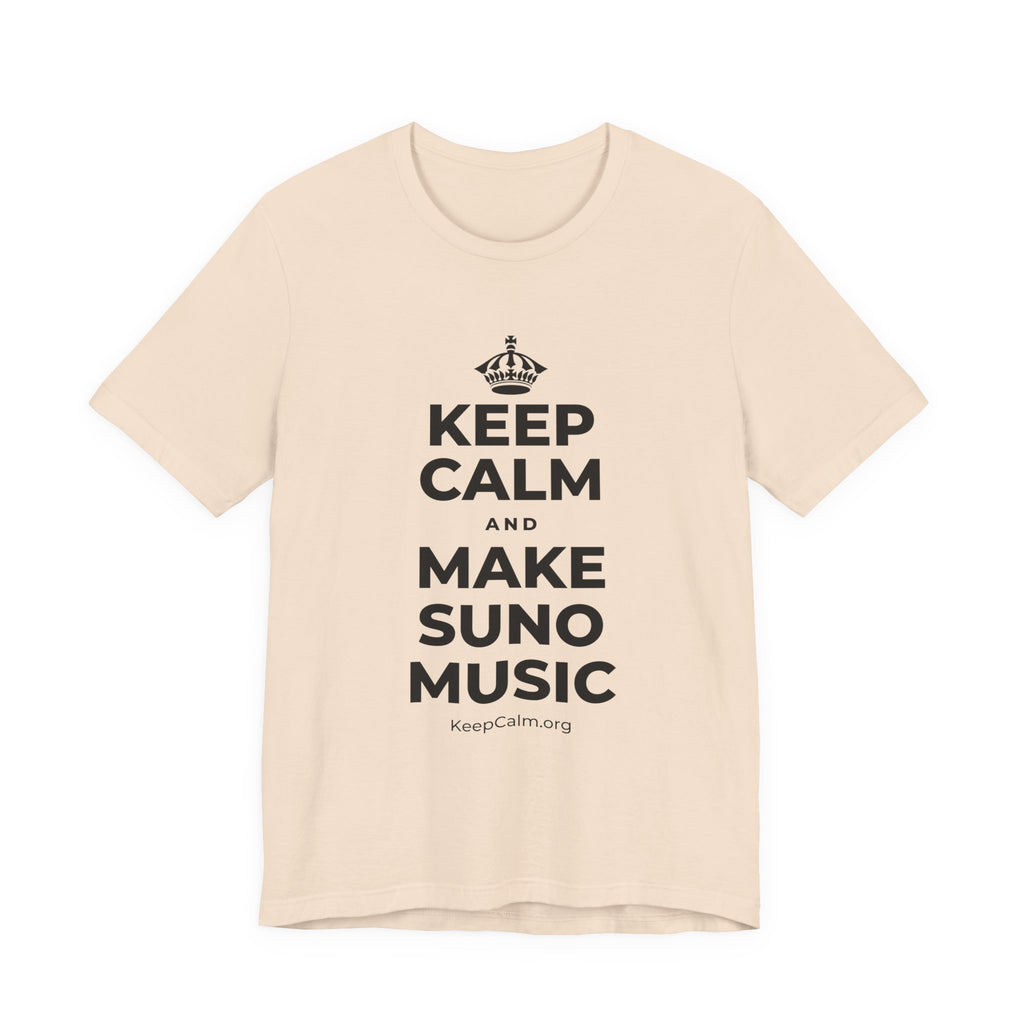 KEEP CALM AND MAKE SUNO MUSIC T-Shirt (Soft Cream–Heather Mauve)