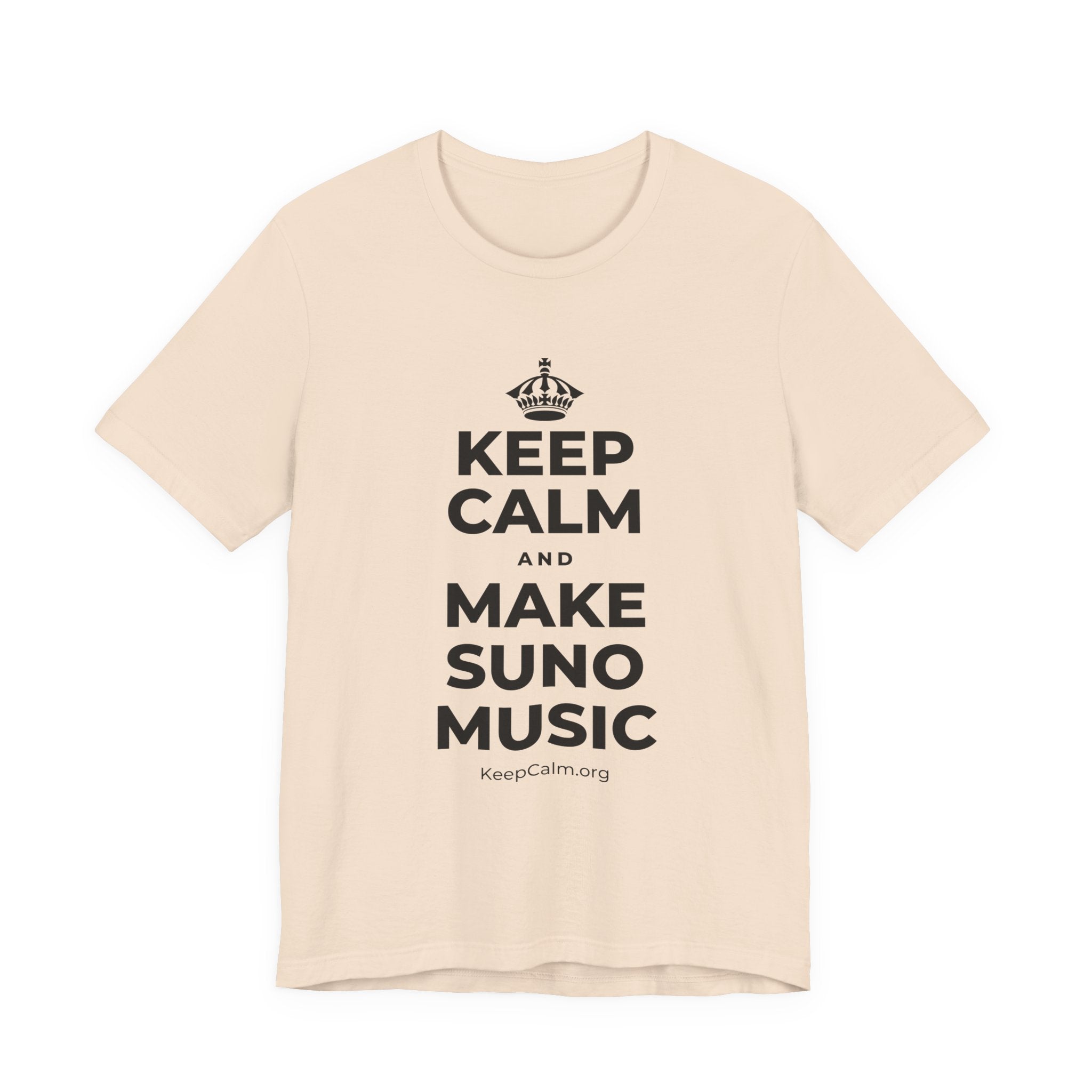 KEEP CALM AND MAKE SUNO MUSIC T-Shirt (Soft Cream–Heather Mauve)