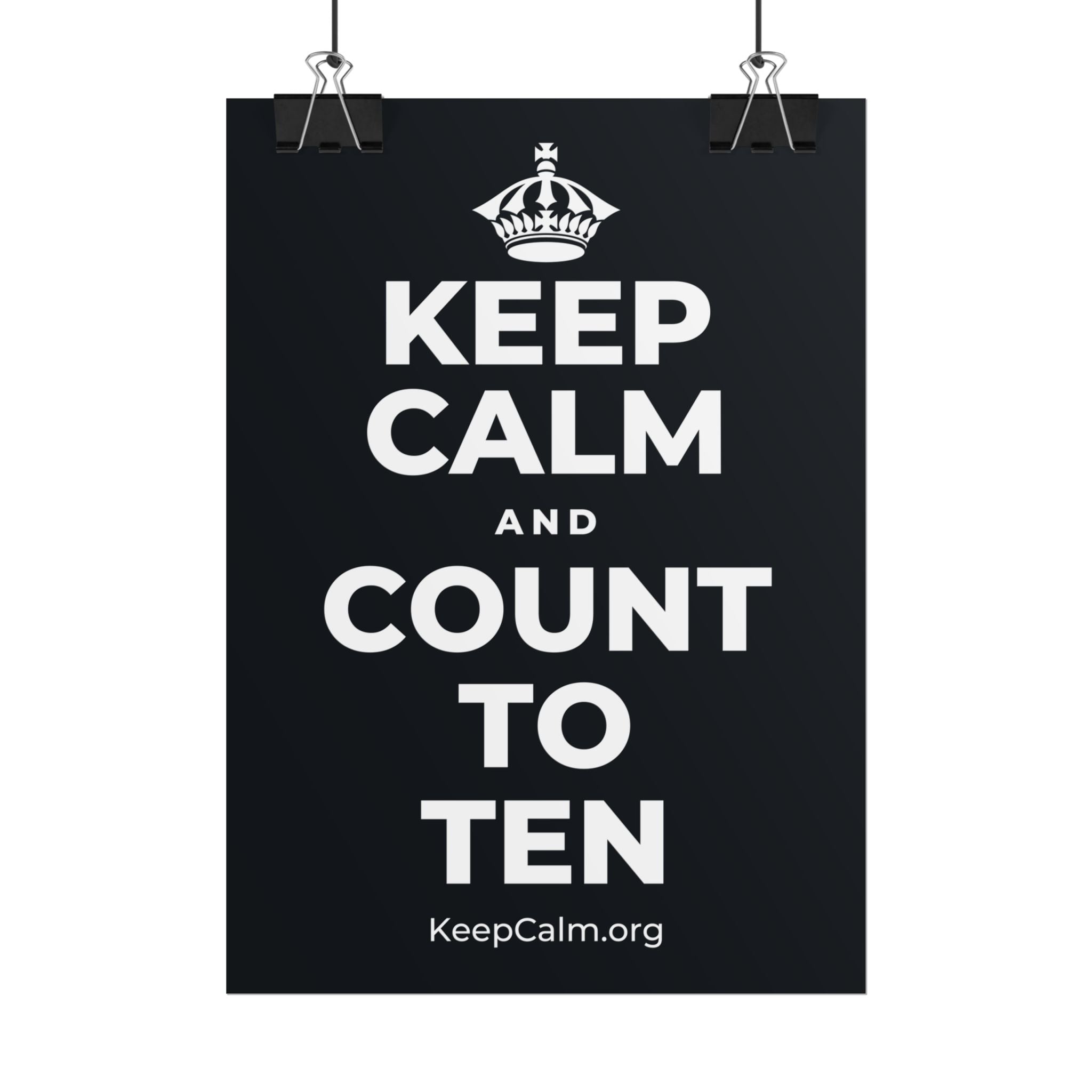KEEP CALM AND COUNT TO TEN Poster (Dark)