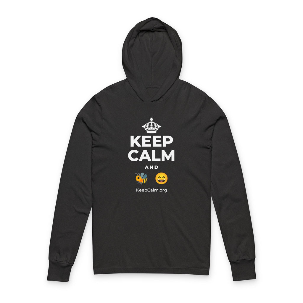 KEEP CALM AND 🐝 😄 Hooded Long Sleeve Tee