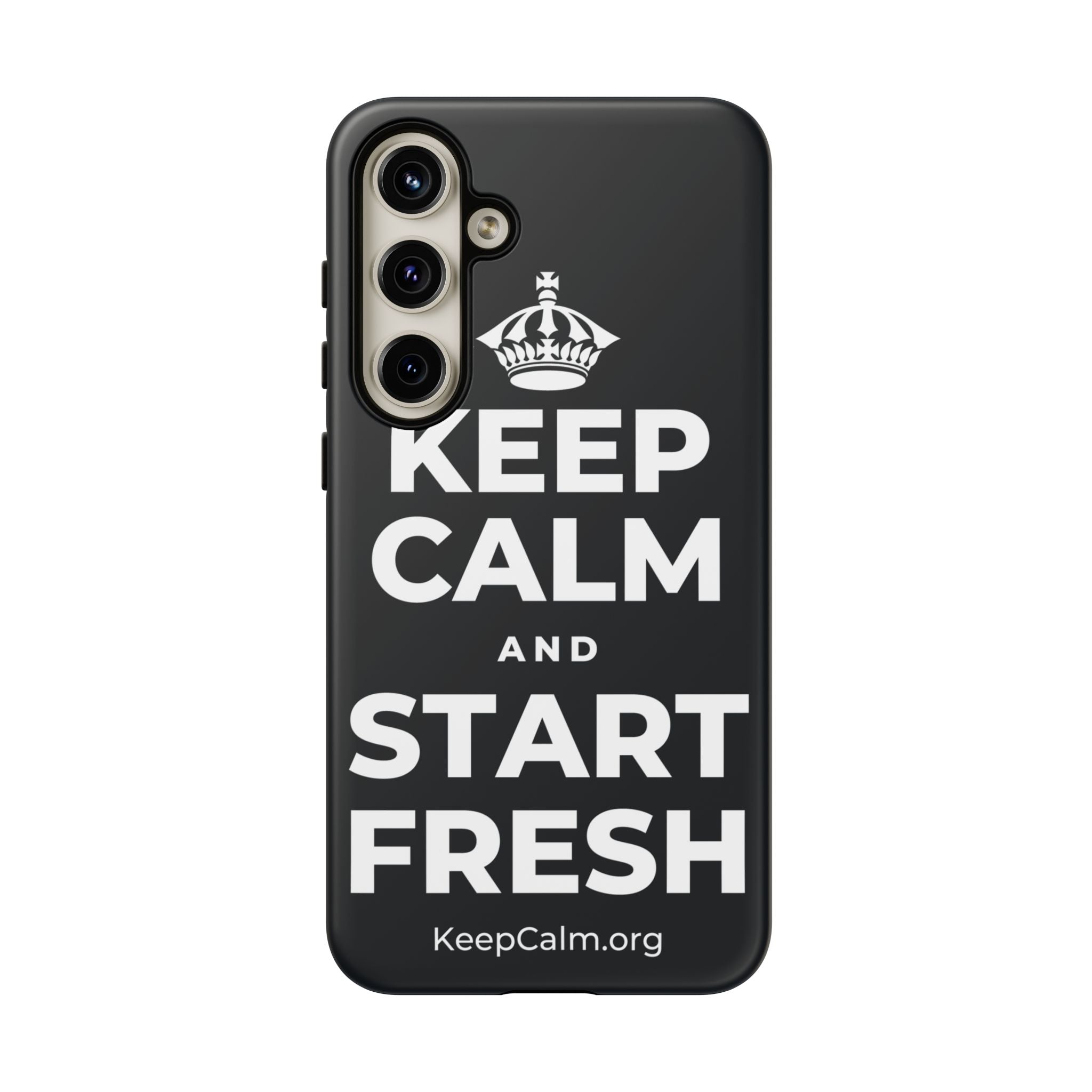 KEEP CALM AND START FRESH Phone Case (Dark)