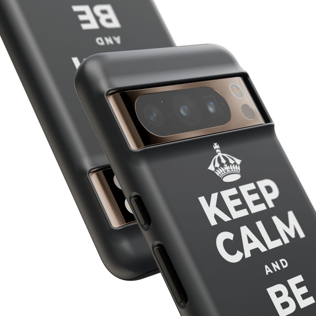 KEEP CALM AND BE STRONG LIKE A 🦕 Phone Case (Dark)
