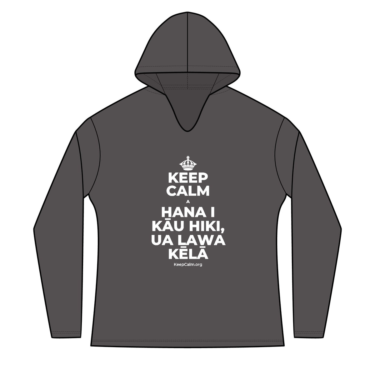 KEEP CALM A HANA I KĀU HIKI, UA LAWA KĒLĀ Women's Long Sleeve Hoodie