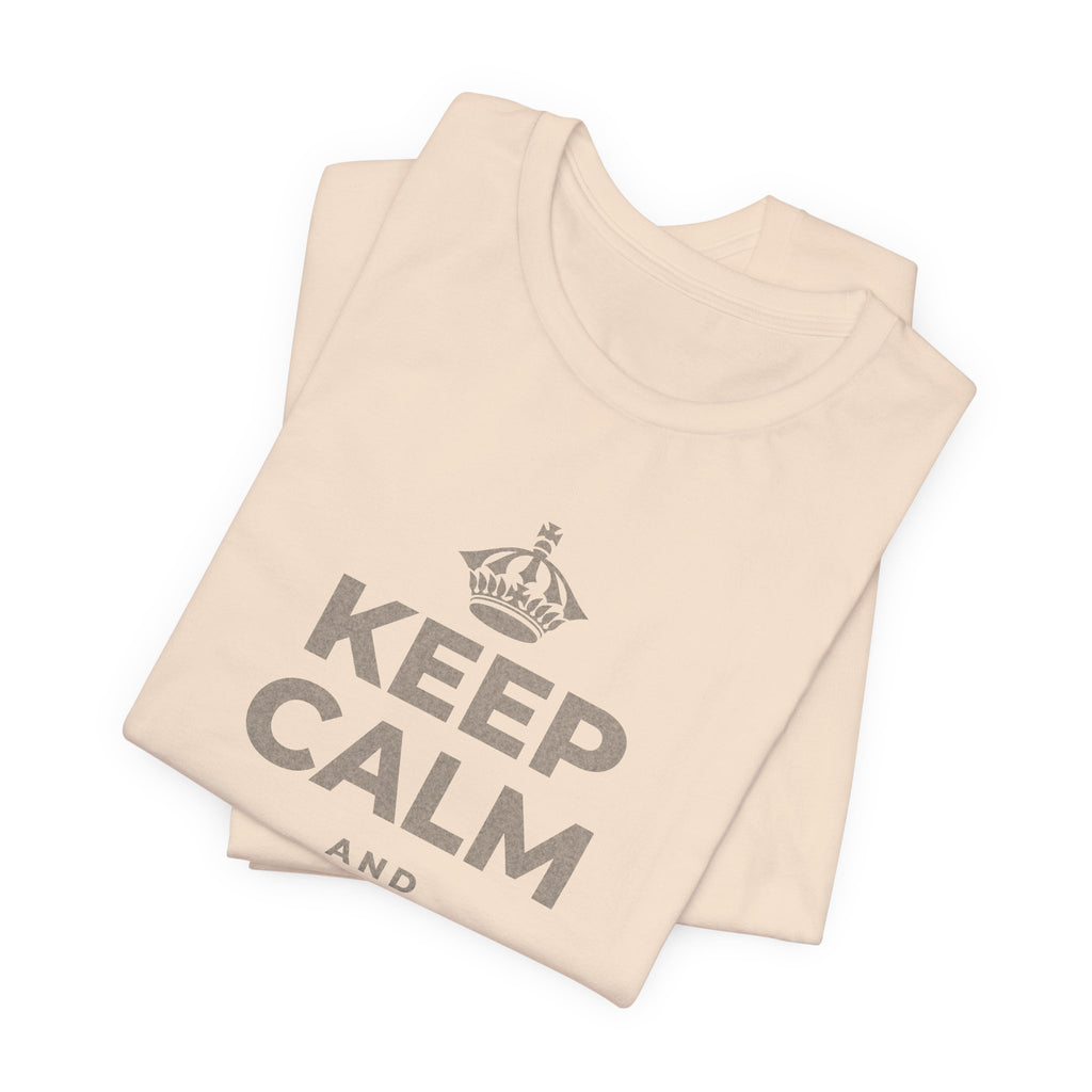 KEEP CALM AND GET BACK UP T-Shirt (Soft Cream–Heather Mauve)