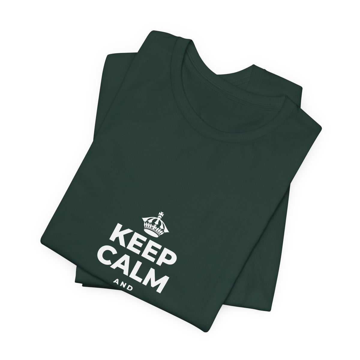 KEEP CALM AND STAY UNBOTHERED T-Shirt (White–Asphalt)