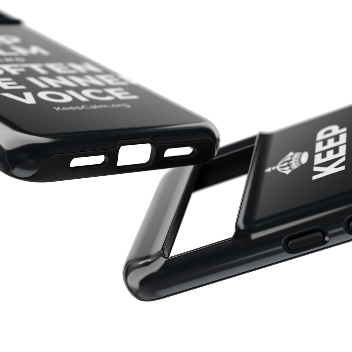 KEEP CALM AND SOFTEN THE INNER VOICE Phone Case (Dark)