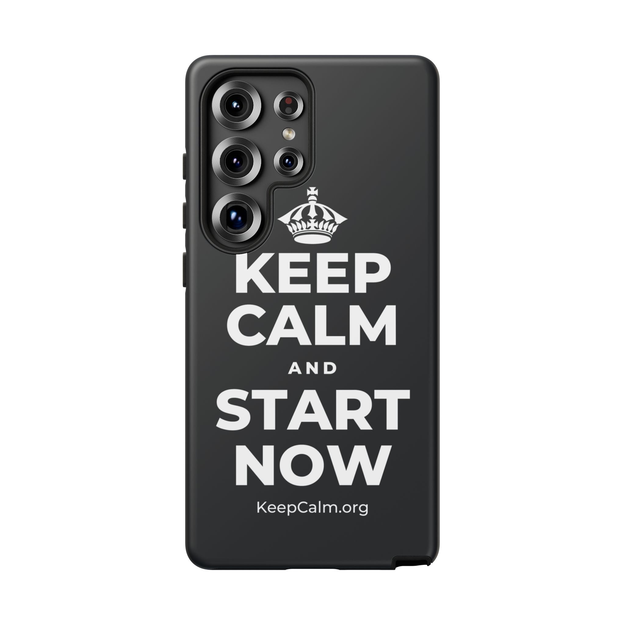 KEEP CALM AND START NOW Phone Case (Dark)