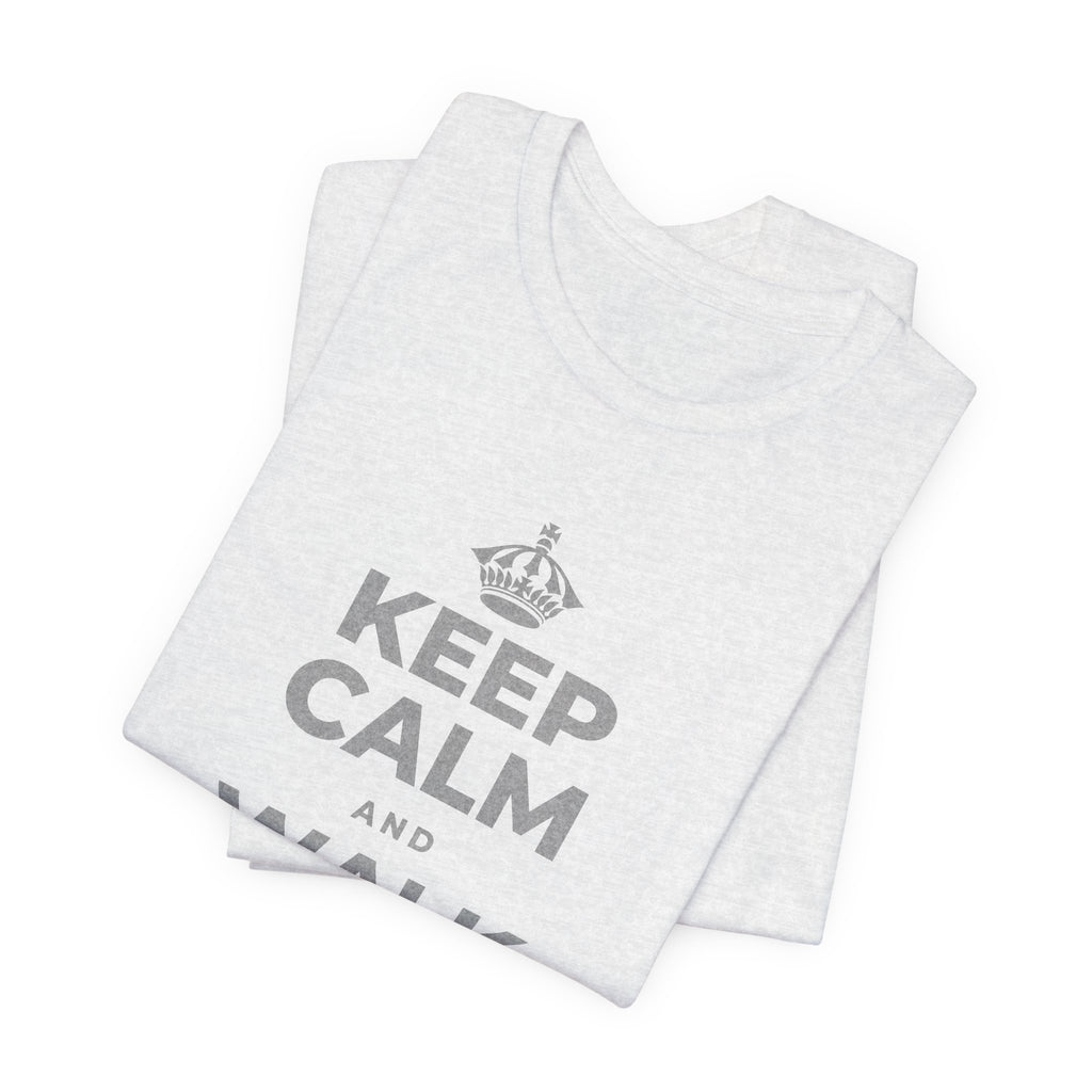KEEP CALM AND WALK TOWARD IT T-Shirt (Soft Cream–Heather Mauve)