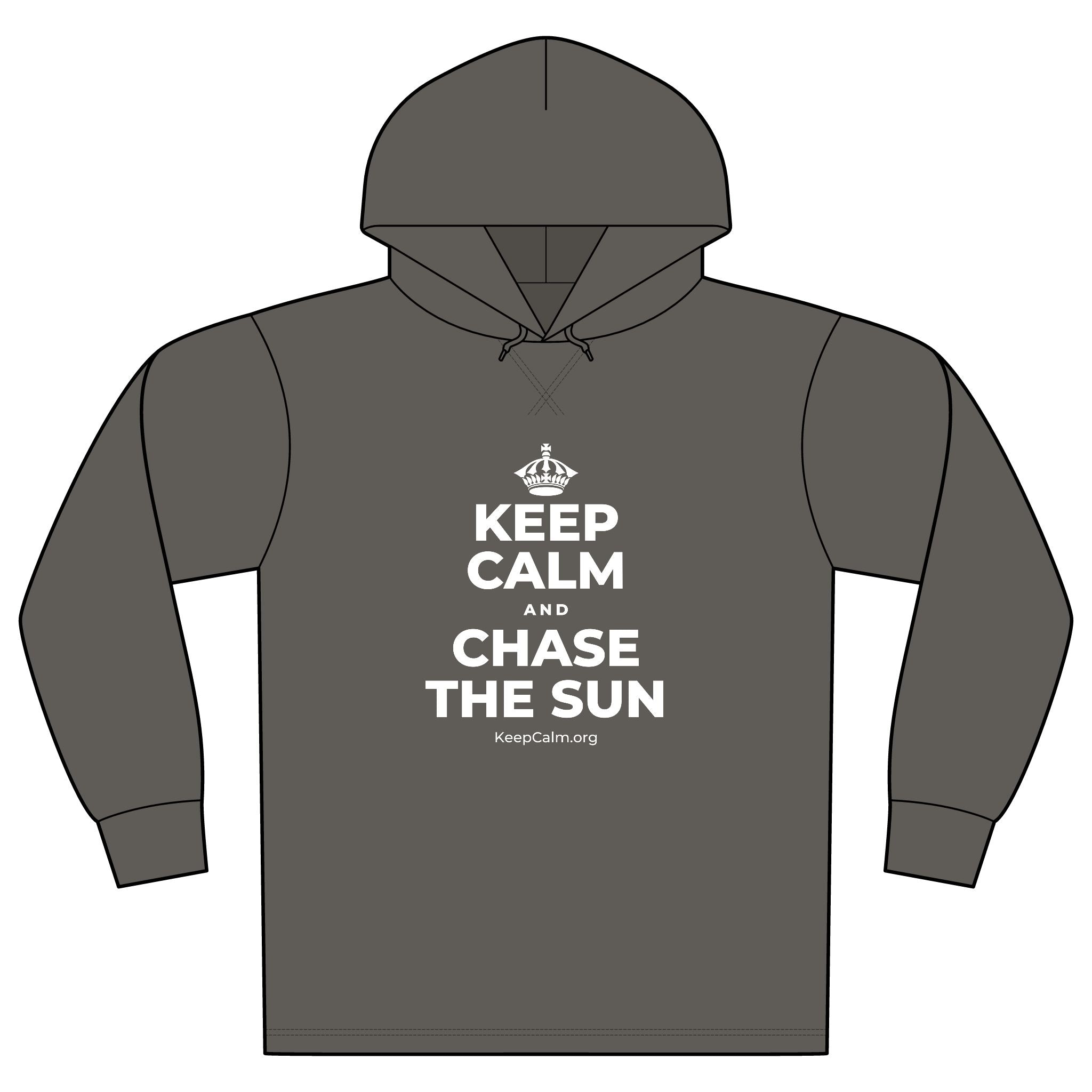 KEEP CALM AND CHASE THE SUN Organic Hoodie Tee