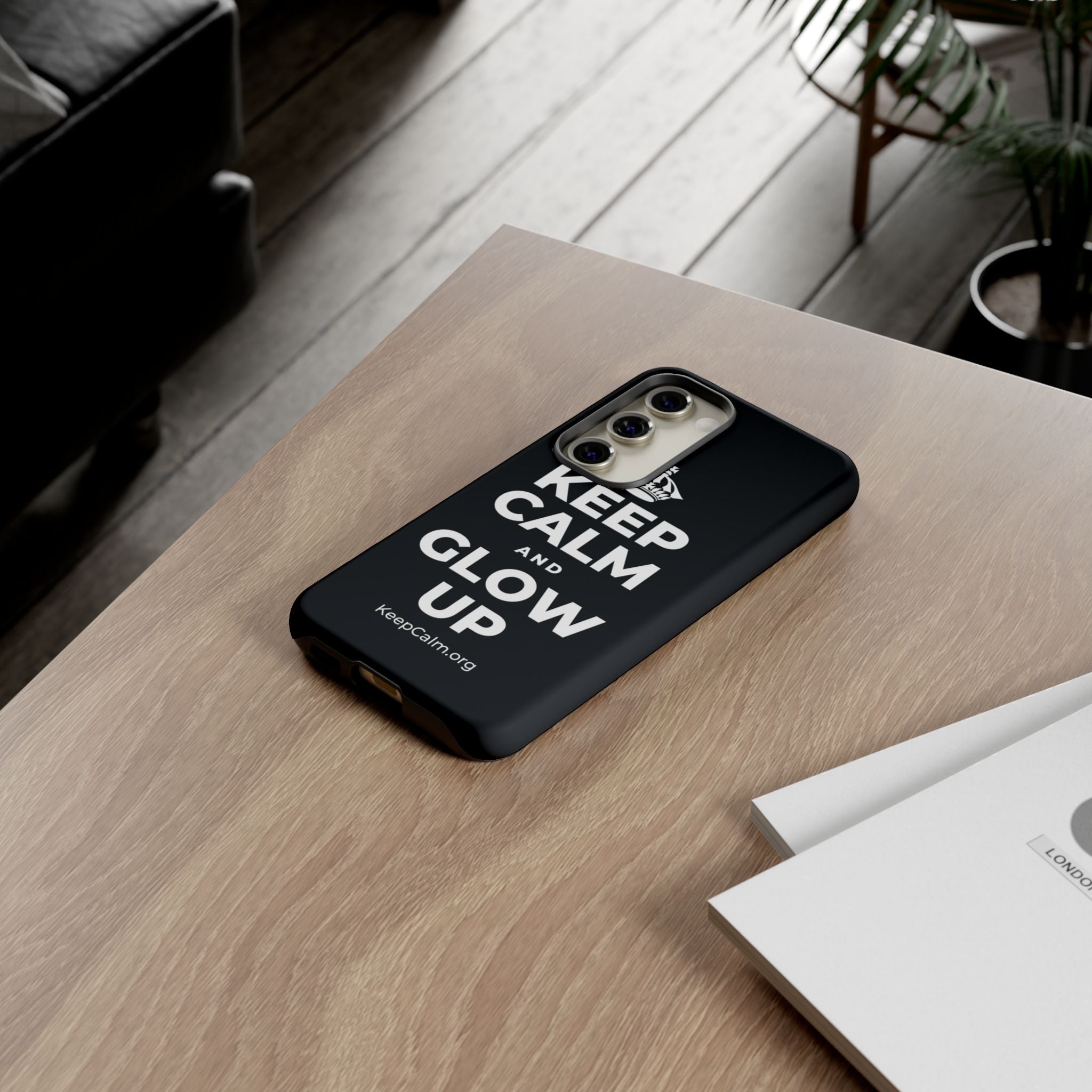 KEEP CALM AND GLOW UP Phone Case (Dark)