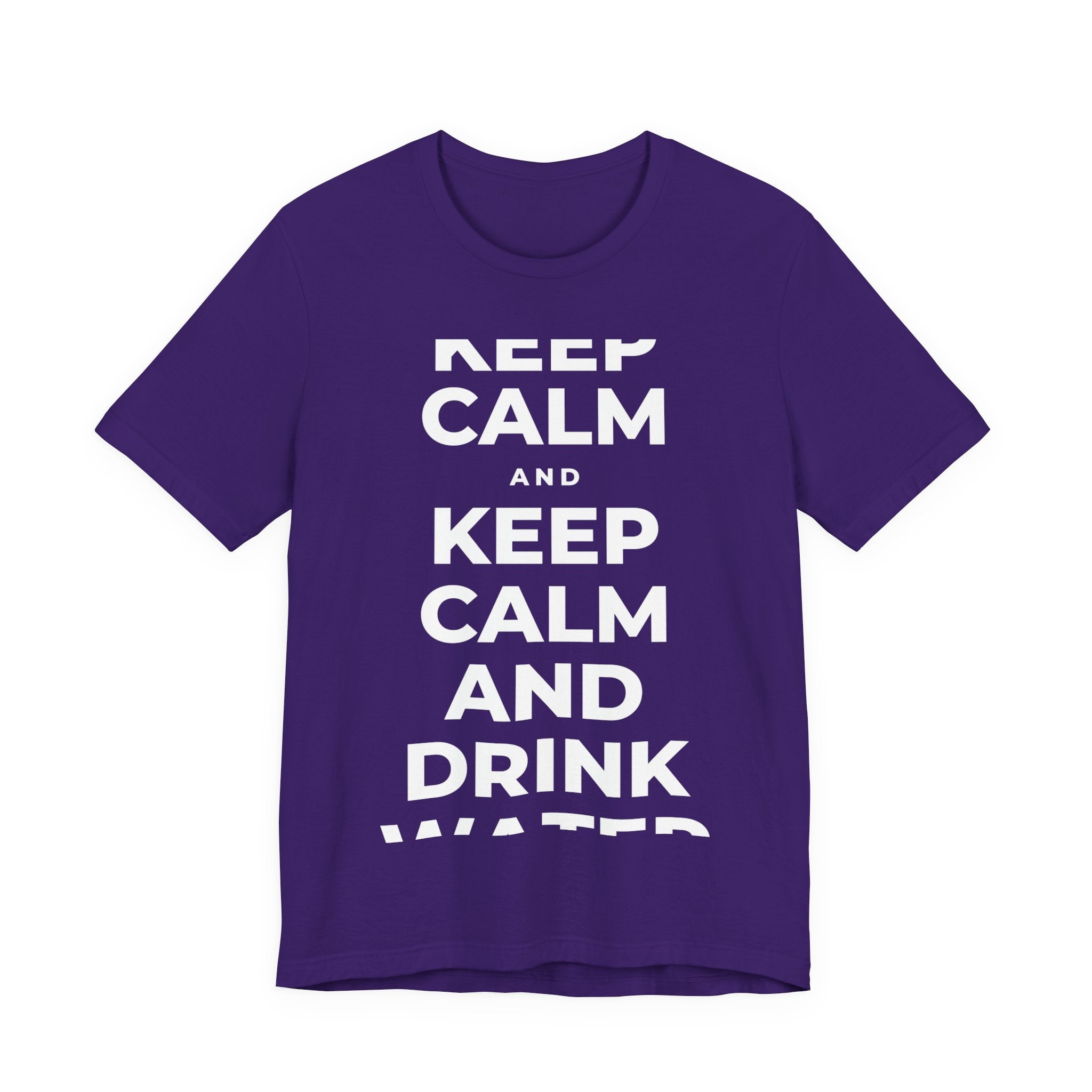 KEEP CALM AND DRINK WATER T-Shirt (Soft Cream–Heather Mauve)