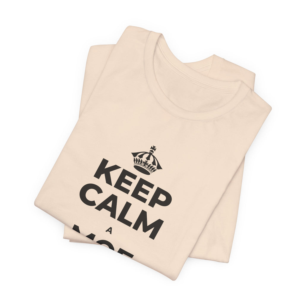 KEEP CALM A MOE WĀWAE I KA PŌ T-Shirt (Soft Cream–Heather Mauve)