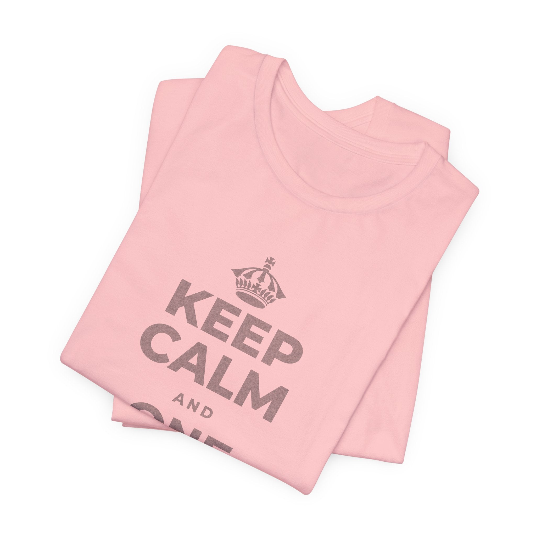 KEEP CALM AND ONE MORE REP T-Shirt (White–Asphalt)