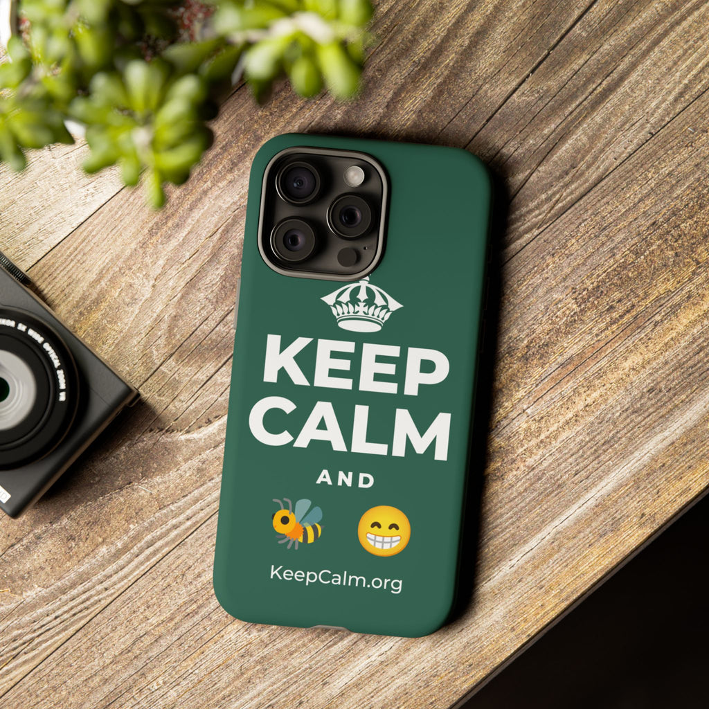 KEEP CALM AND BEE HAPPY Phone Case