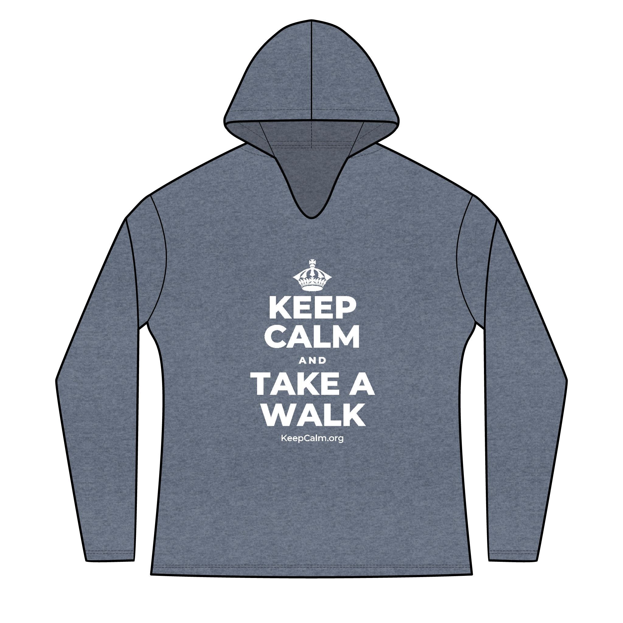 KEEP CALM AND TAKE A WALK Women's Long Sleeve Hoodie