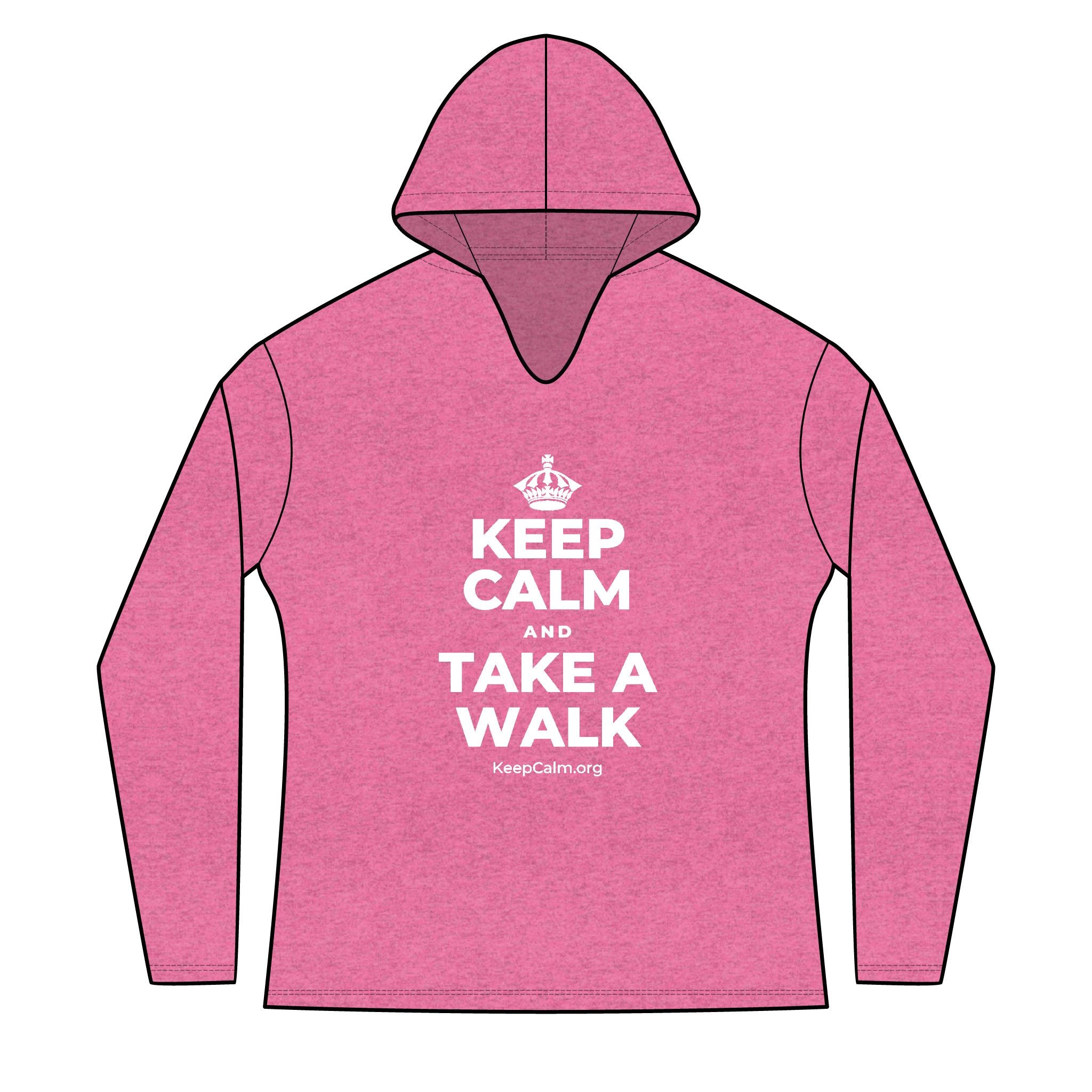 KEEP CALM AND TAKE A WALK Women's Long Sleeve Hoodie