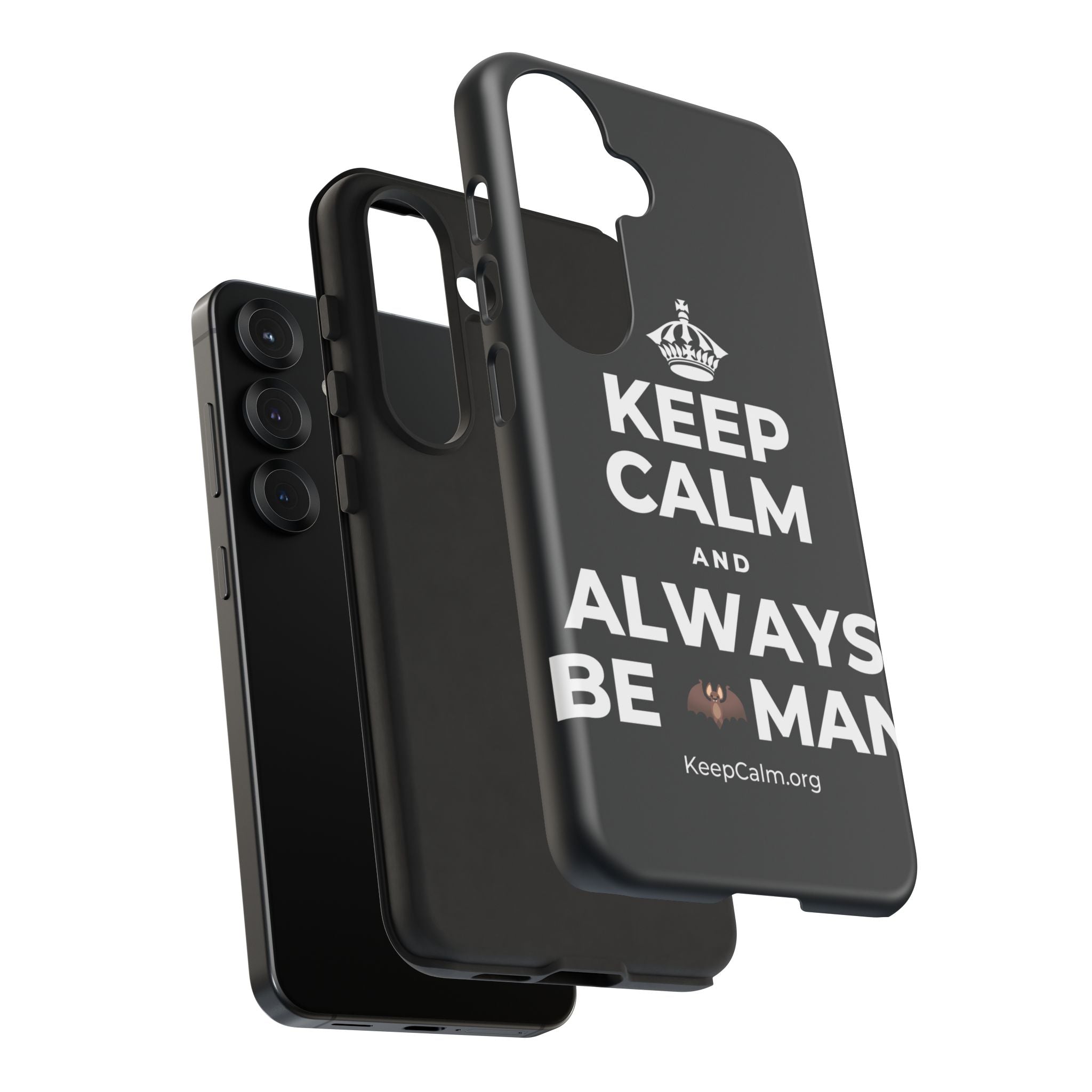 KEEP CALM AND ALWAYS BE 🦇MAN Phone Case (Dark)