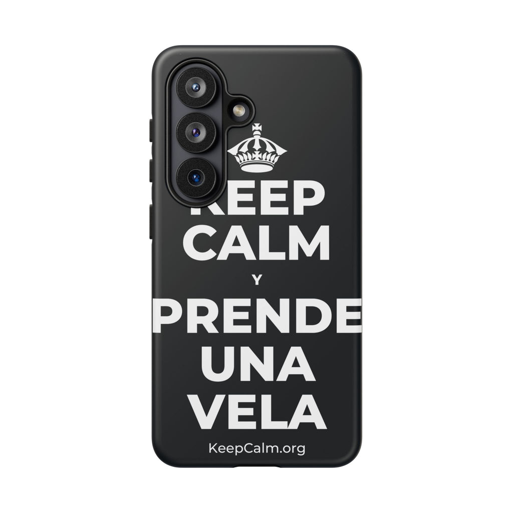 KEEP CALM Y PRENDE UNA VELA Phone Case (Dark)