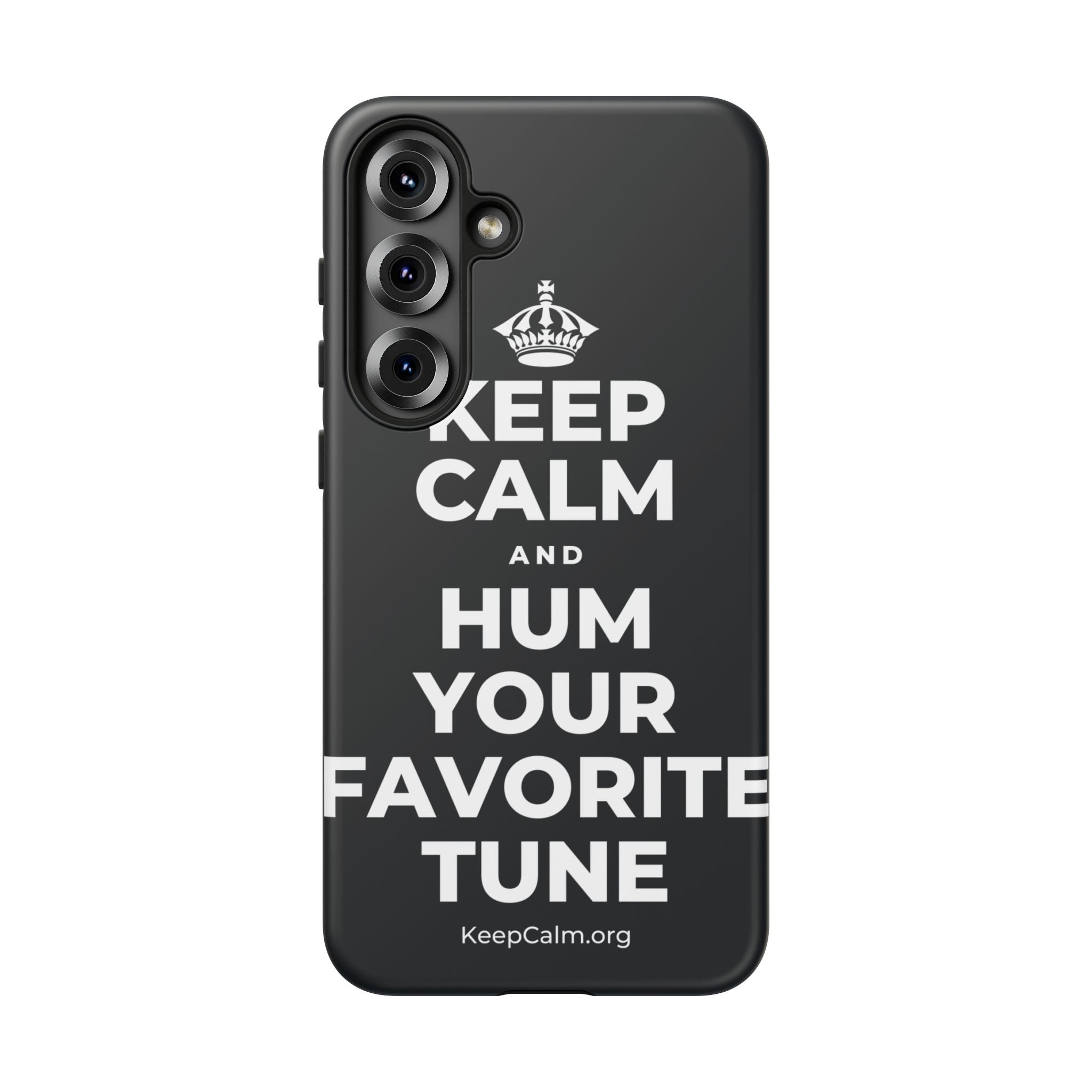 KEEP CALM AND HUM YOUR FAVORITE TUNE Phone Case (Dark)