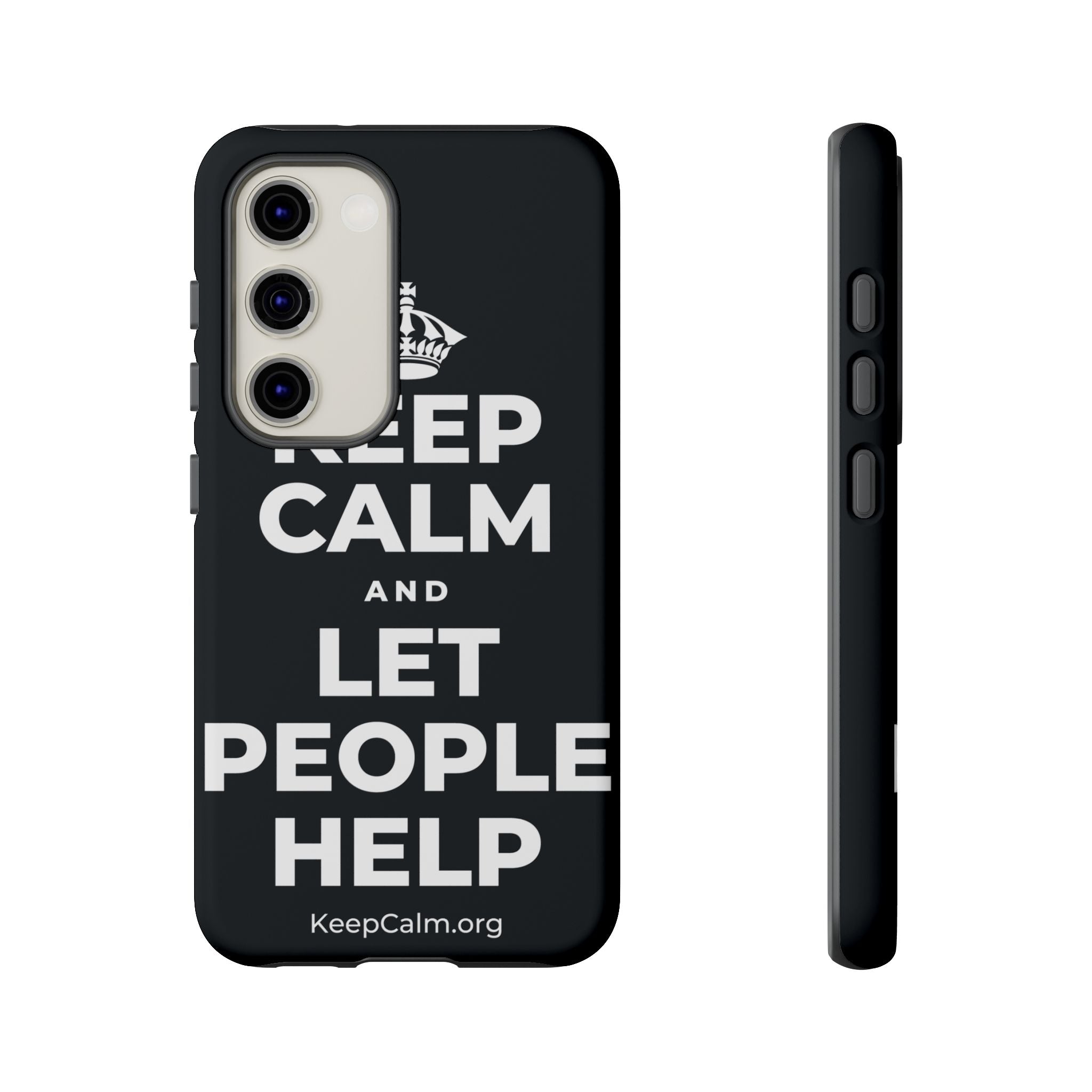 KEEP CALM AND LET PEOPLE HELP Phone Case (Dark)