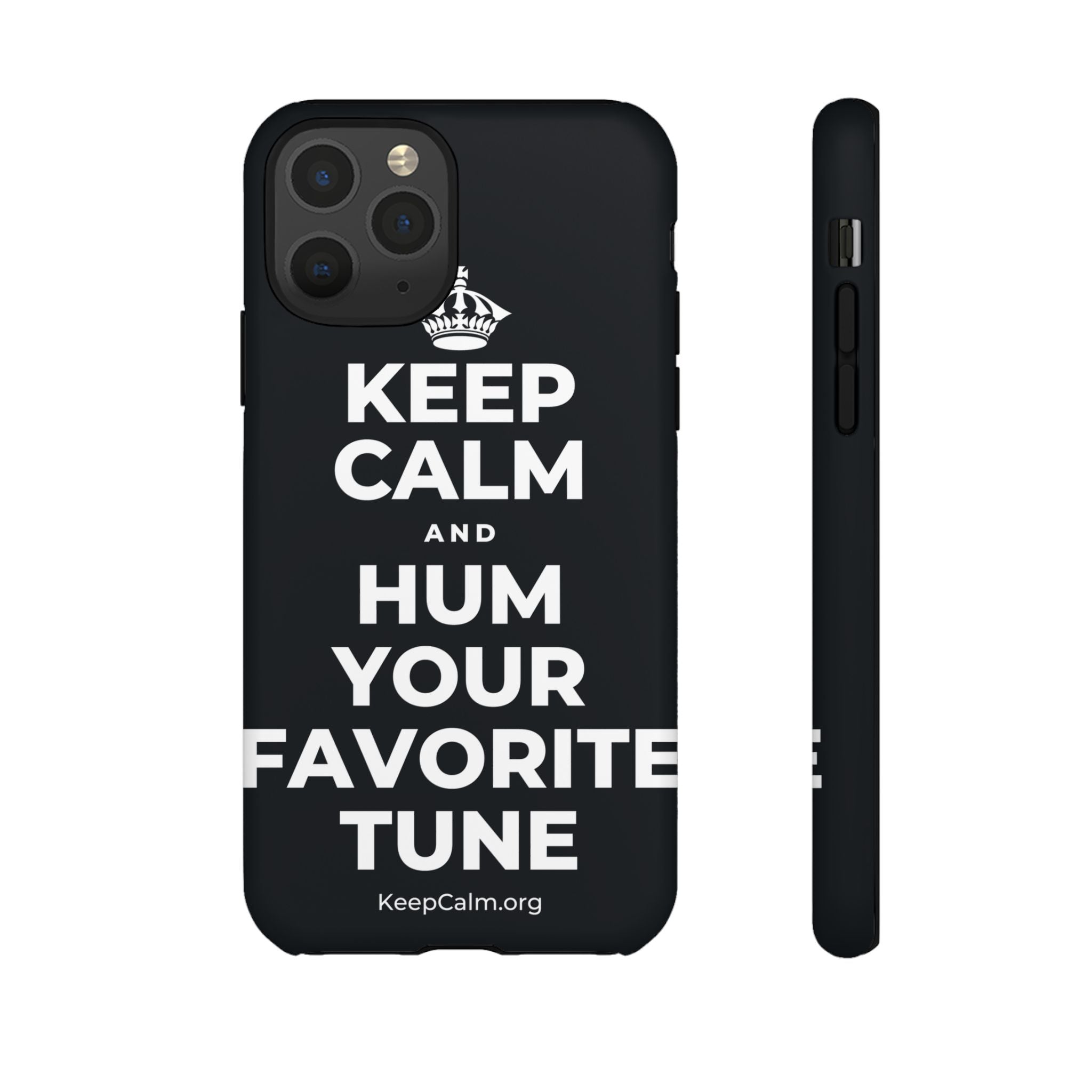 KEEP CALM AND HUM YOUR FAVORITE TUNE Phone Case (Dark)