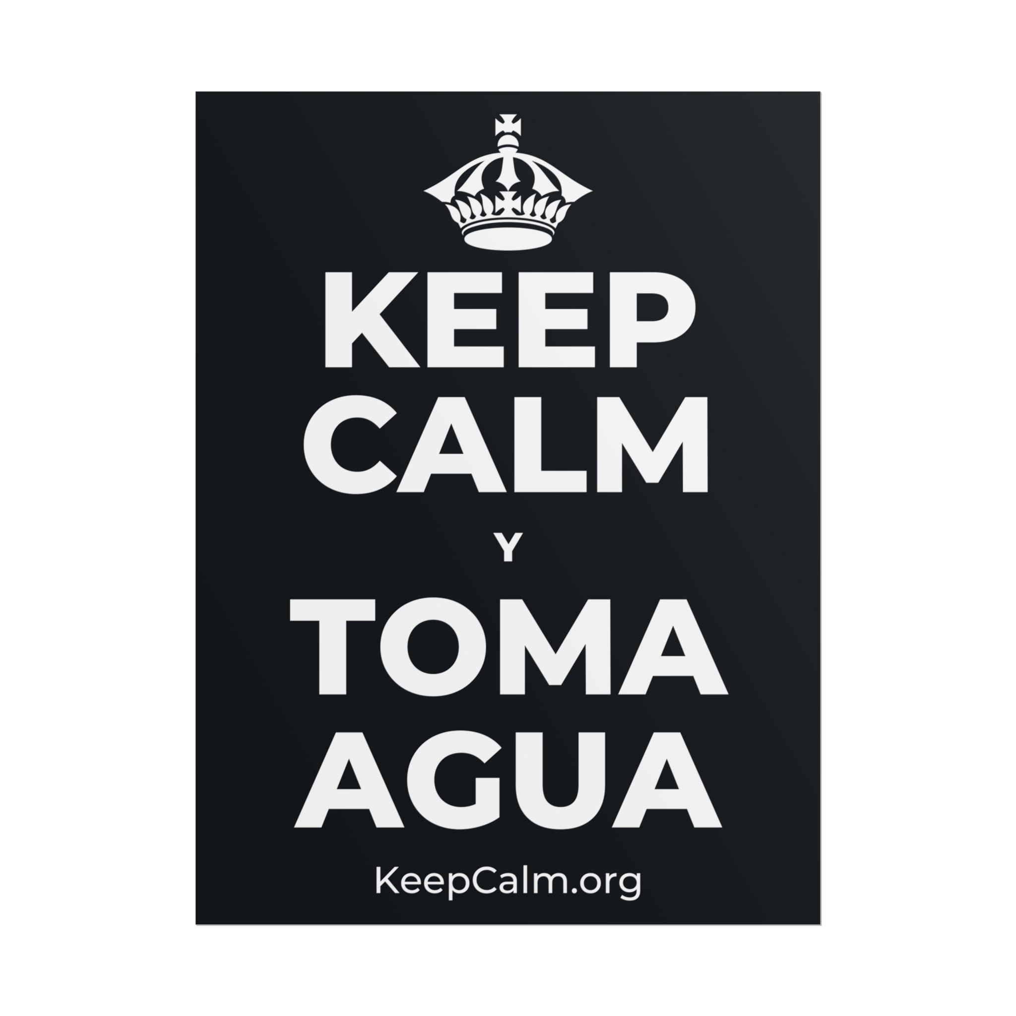 KEEP CALM Y TOMA AGUA Poster (Dark)
