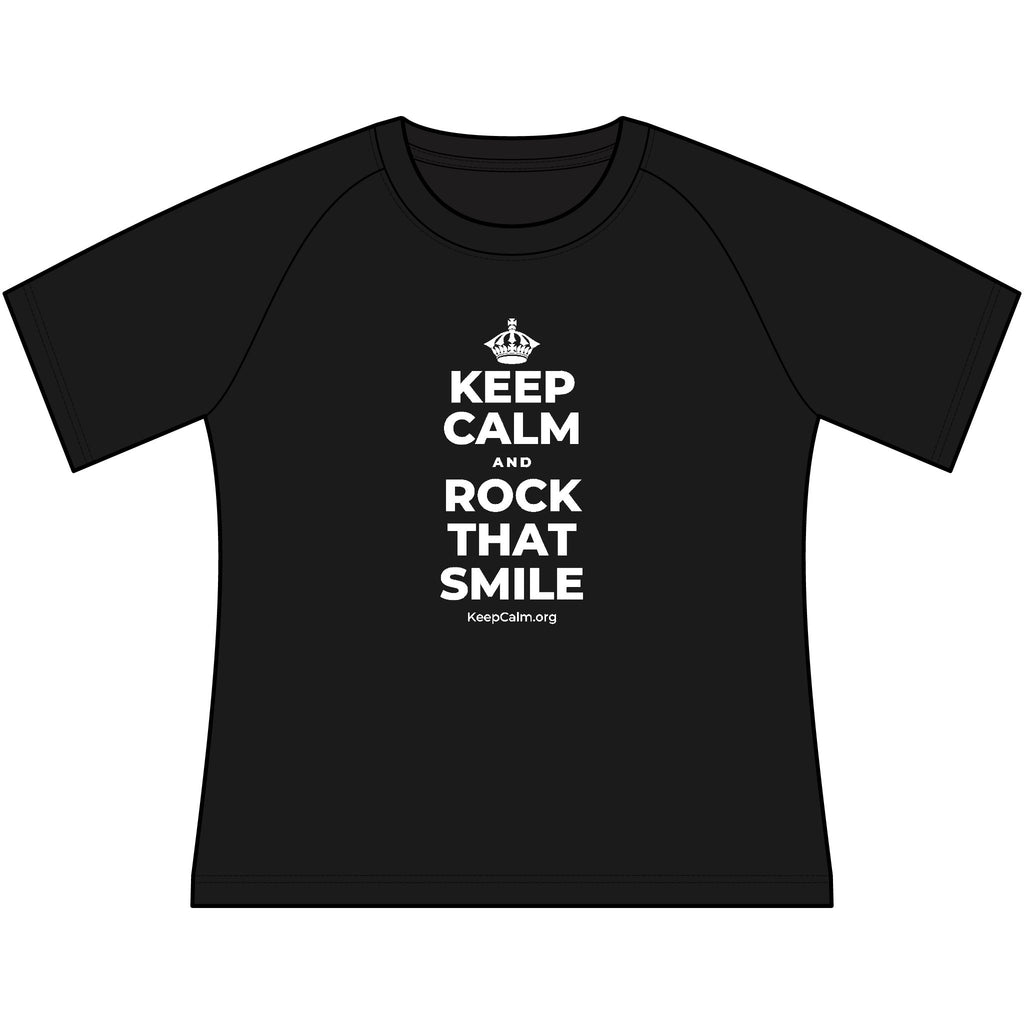 KEEP CALM AND ROCK THAT SMILE Women's Raglan Tee