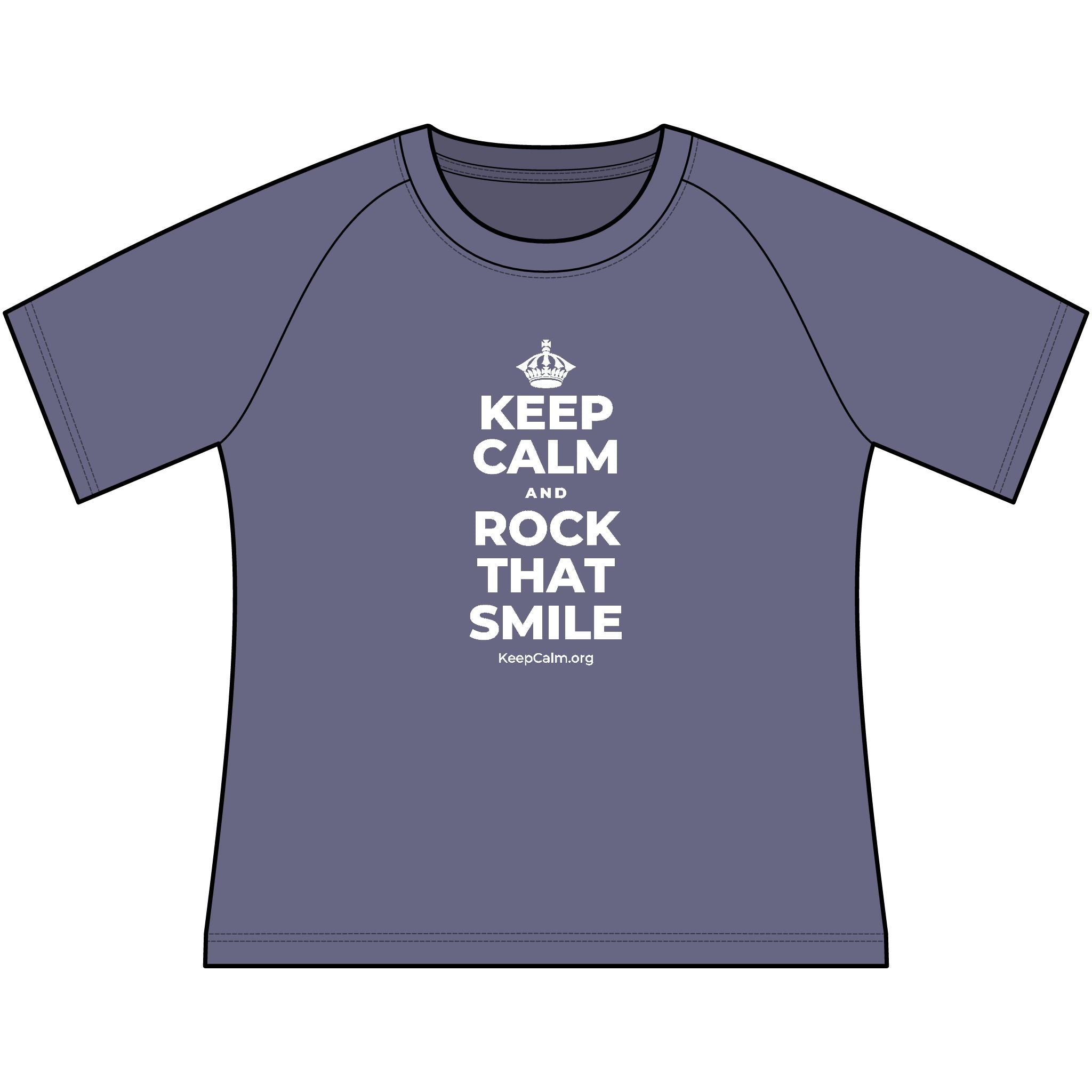 KEEP CALM AND ROCK THAT SMILE Women's Raglan Tee