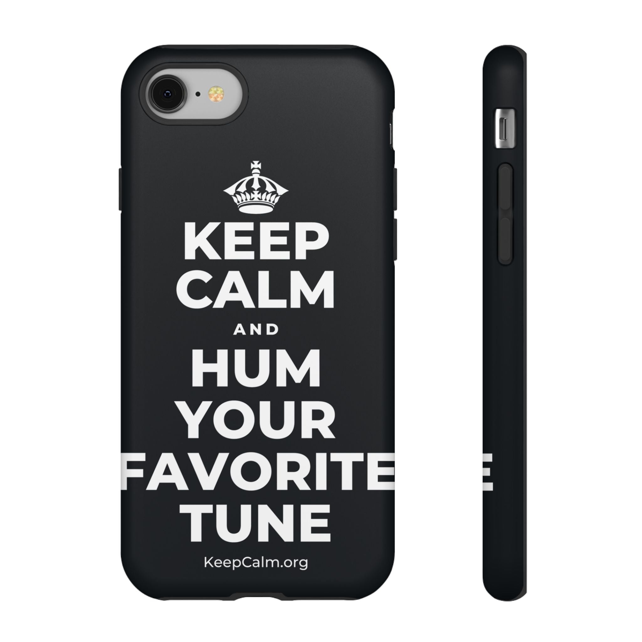 KEEP CALM AND HUM YOUR FAVORITE TUNE Phone Case (Dark)