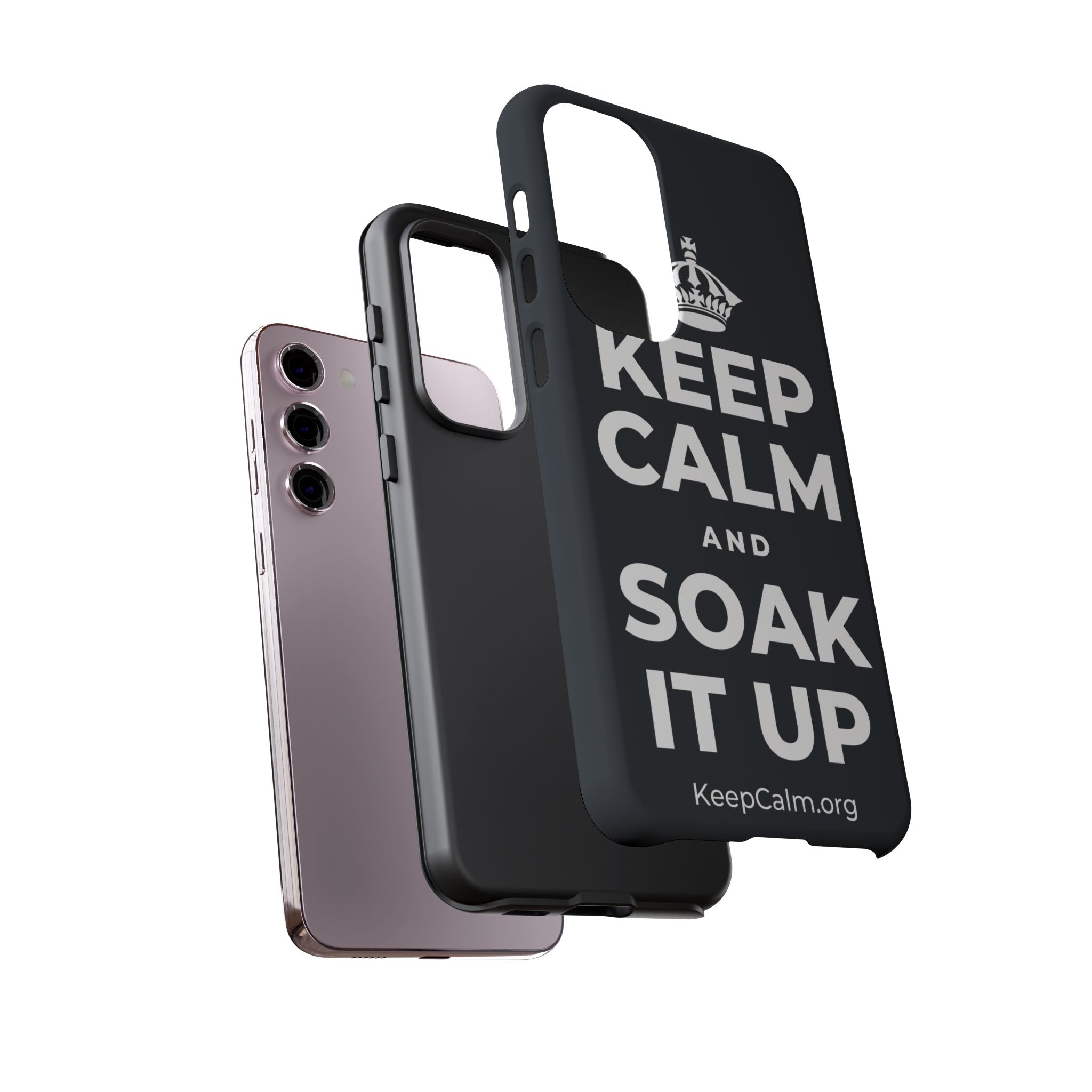 KEEP CALM AND SOAK IT UP Phone Case (Dark)