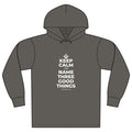 KEEP CALM AND NAME THREE GOOD THINGS Organic Hoodie Tee