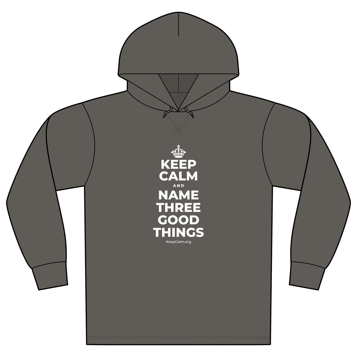 KEEP CALM AND NAME THREE GOOD THINGS Organic Hoodie Tee