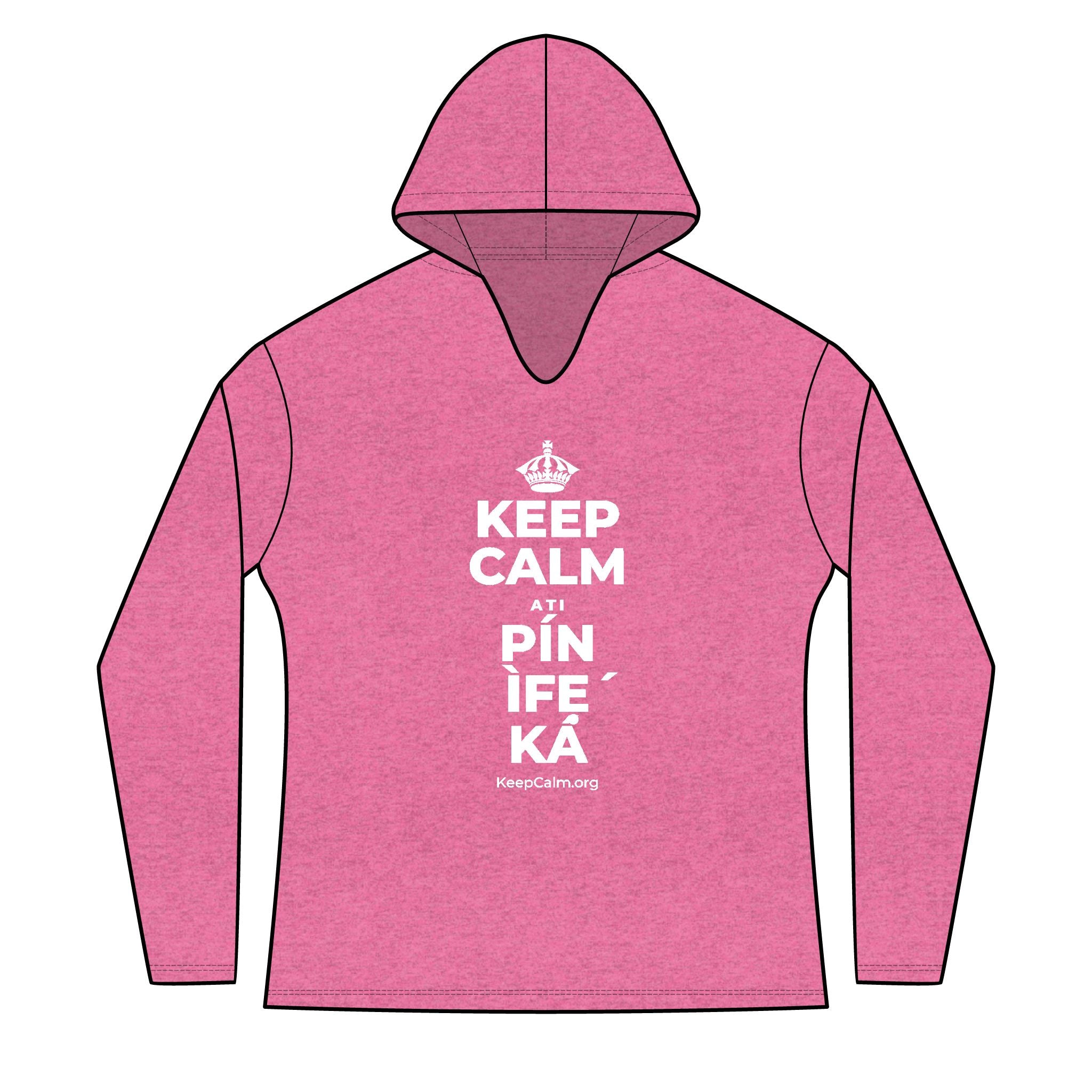 KEEP CALM ATI PÍN ÌFẸ́ KÁ Women's Long Sleeve Hoodie
