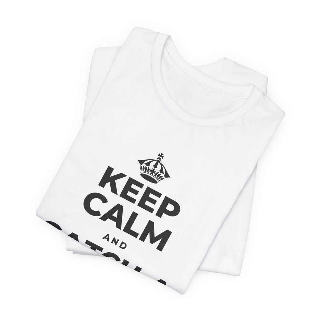 KEEP CALM AND CATCH A SEA BREEZE T-Shirt (White–Asphalt)