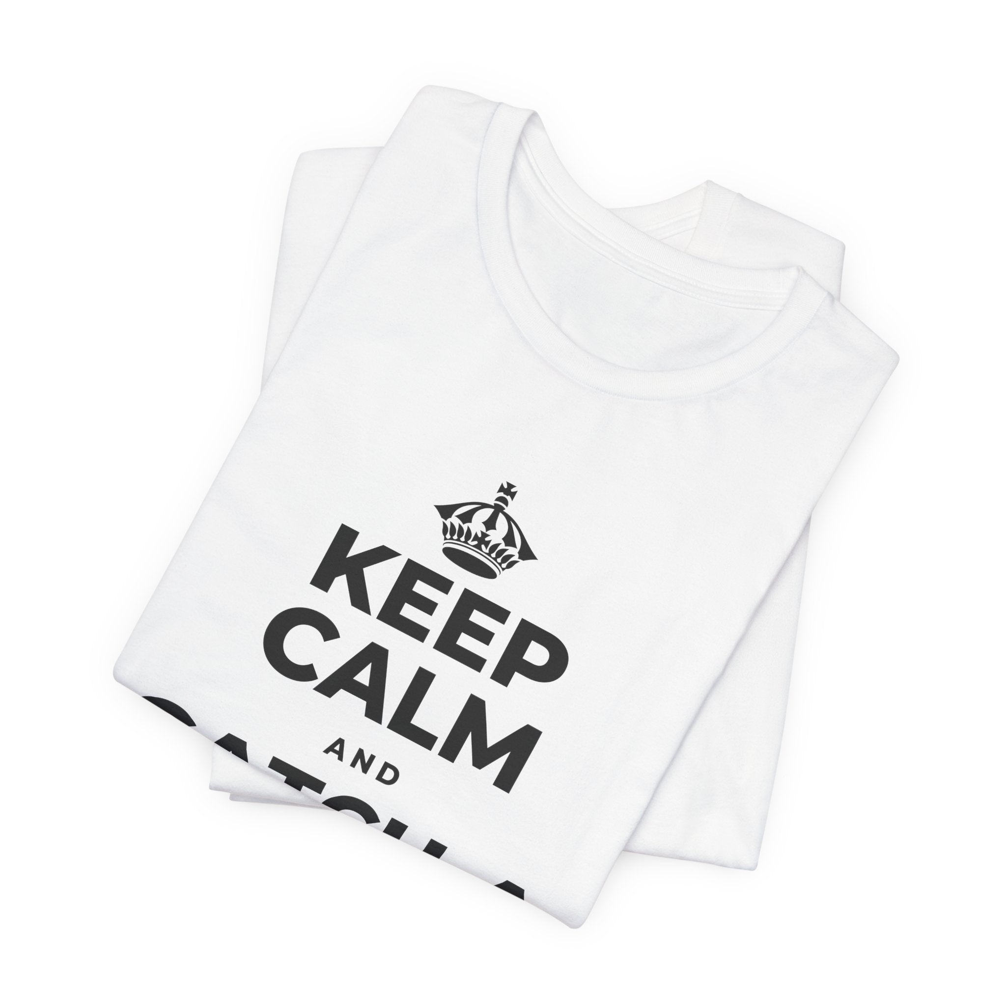 KEEP CALM AND CATCH A SEA BREEZE T-Shirt (White–Asphalt)