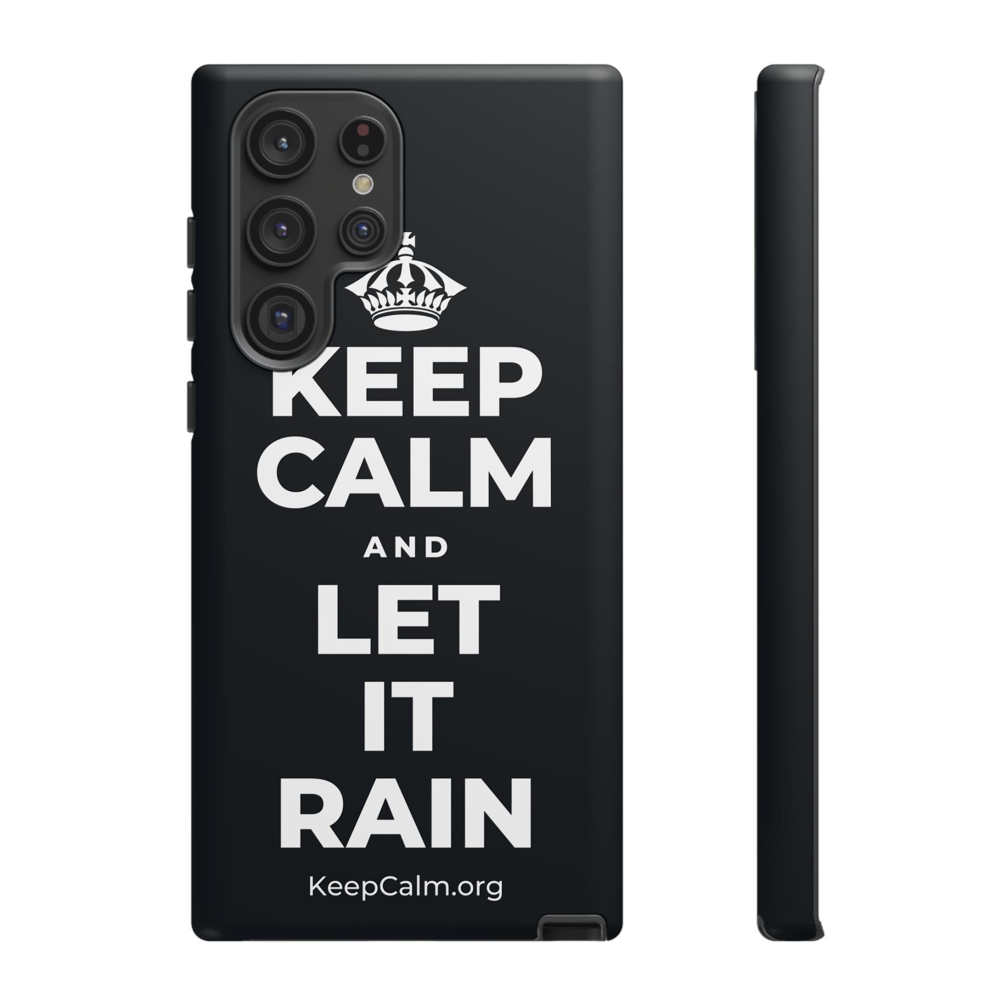 KEEP CALM AND LET IT RAIN Phone Case (Dark)
