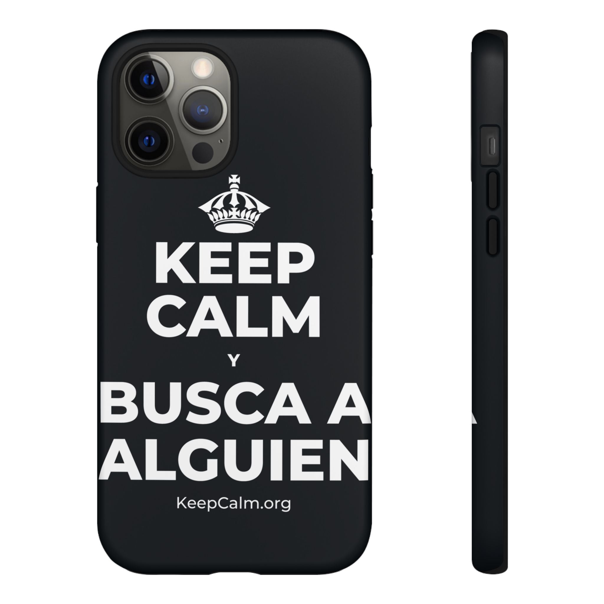 KEEP CALM Y BUSCA A ALGUIEN Phone Case (Dark)