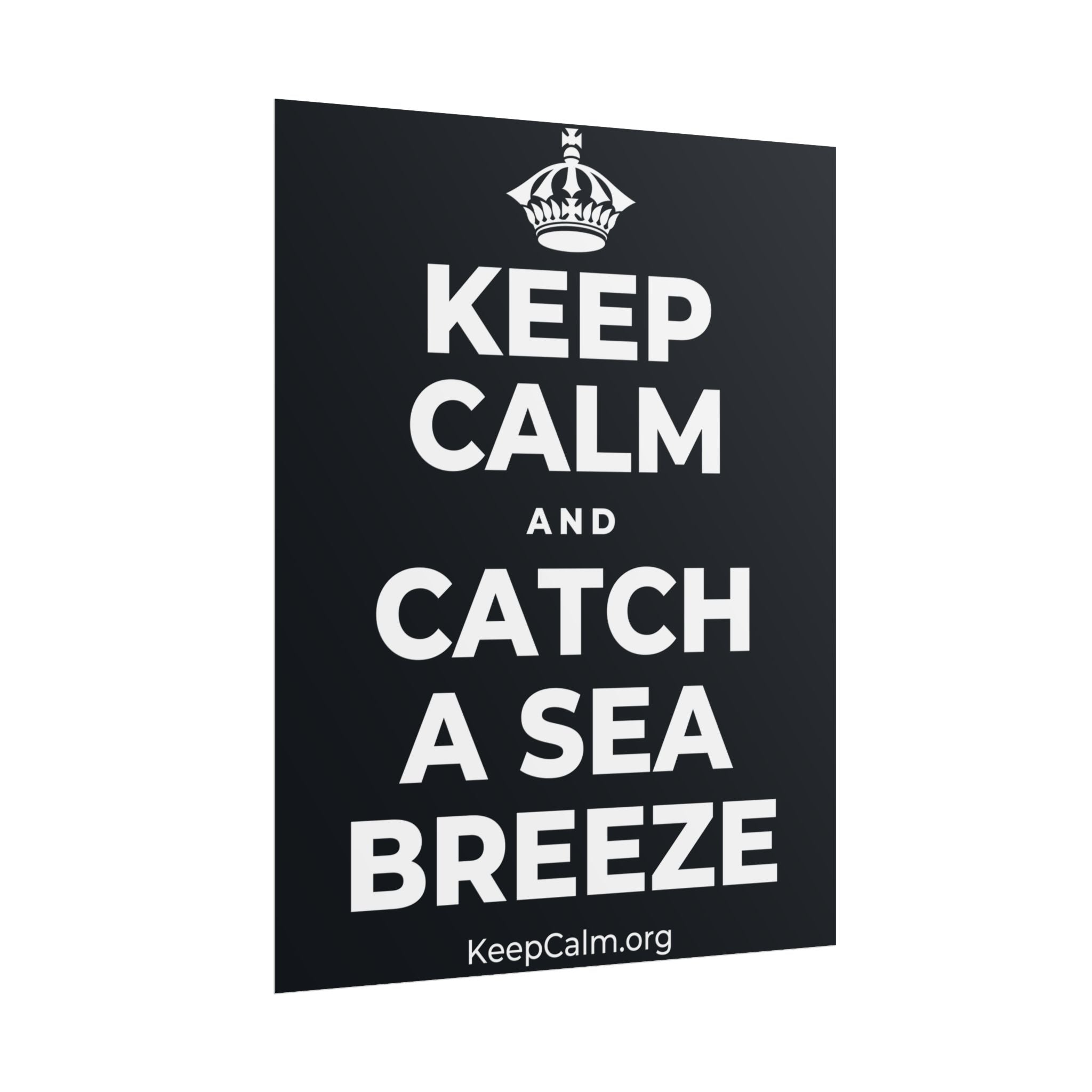 KEEP CALM AND CATCH A SEA BREEZE Poster (Dark)