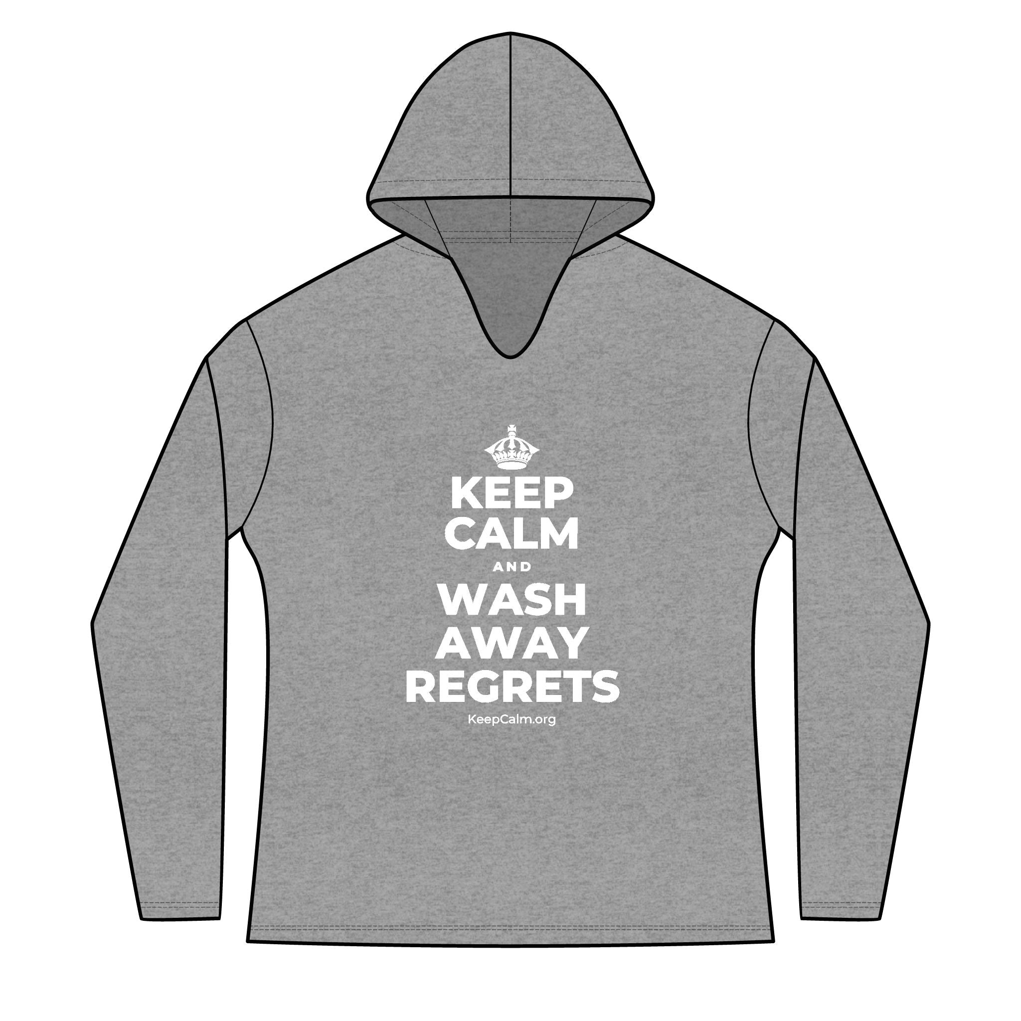 KEEP CALM AND WASH AWAY REGRETS Women's Long Sleeve Hoodie