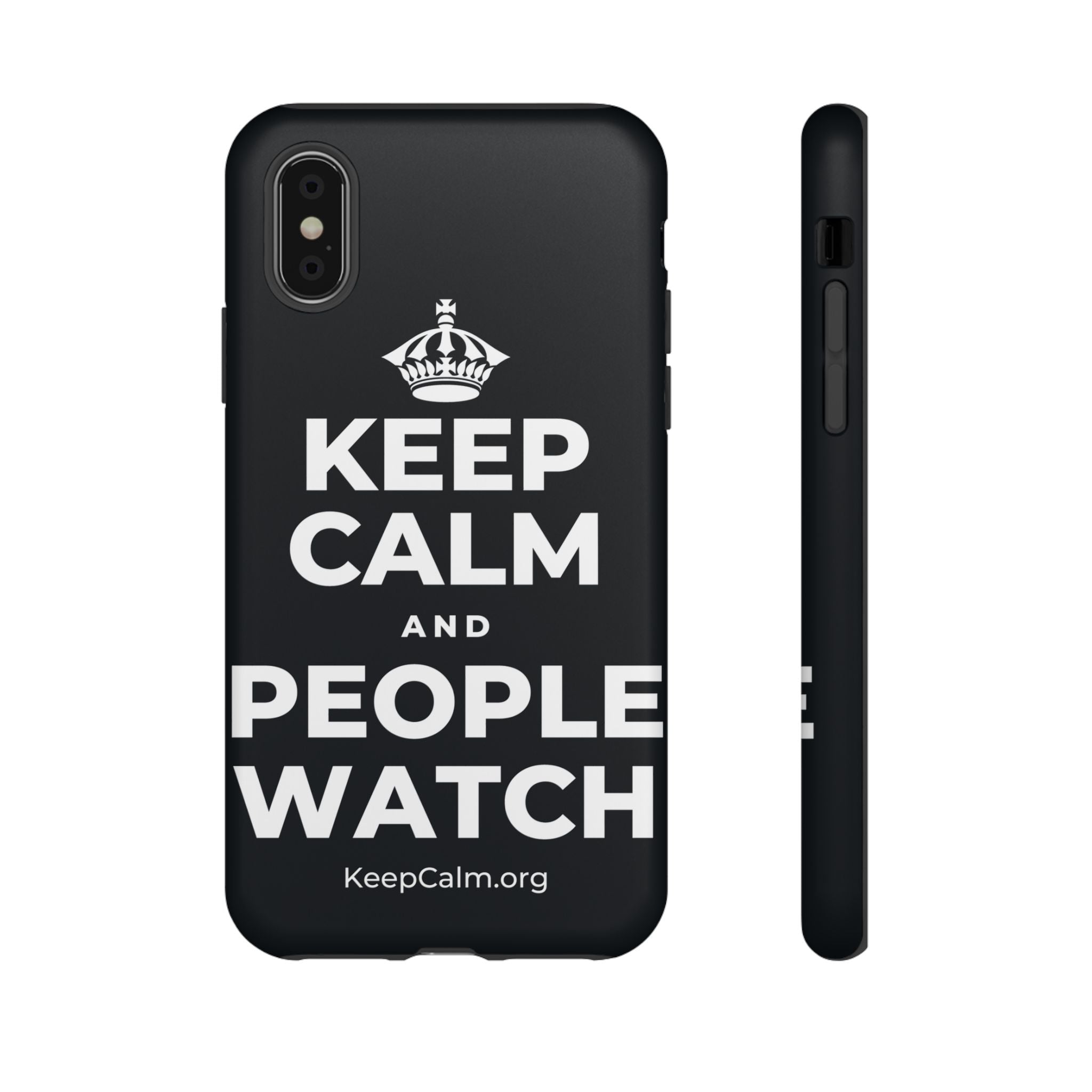 KEEP CALM AND PEOPLE WATCH Phone Case (Dark)