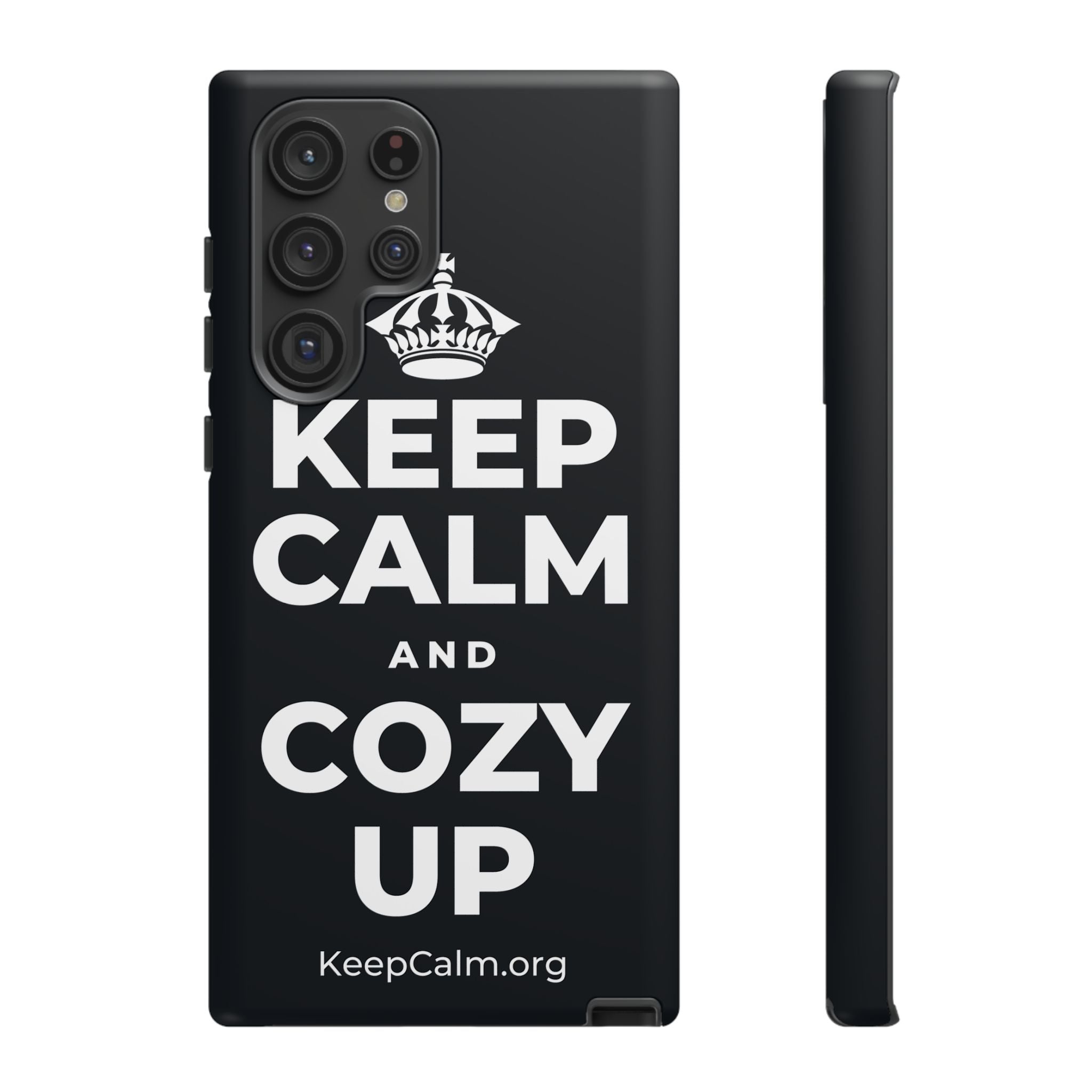 KEEP CALM AND COZY UP Phone Case (Dark)