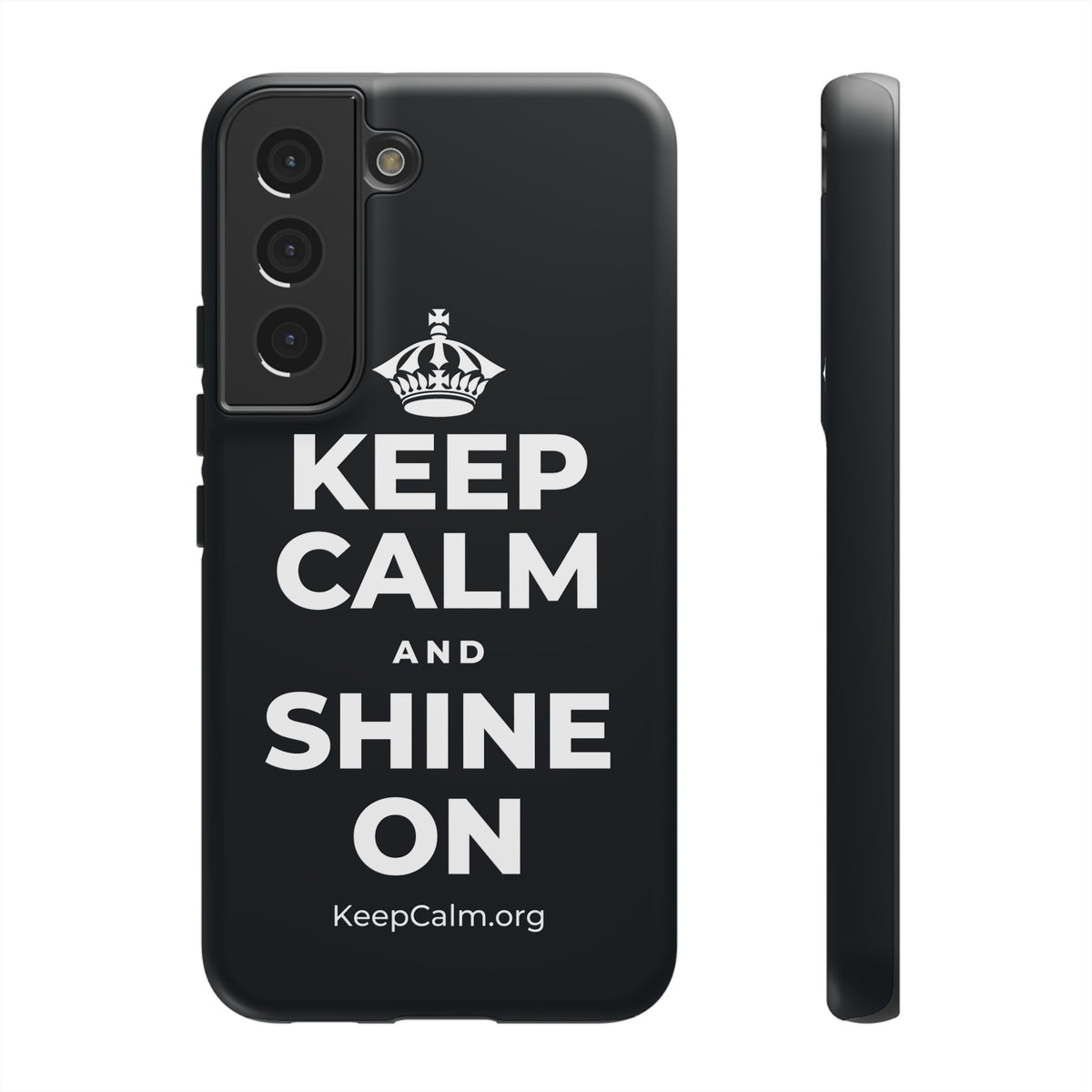 KEEP CALM AND SHINE ON Phone Case (Dark)