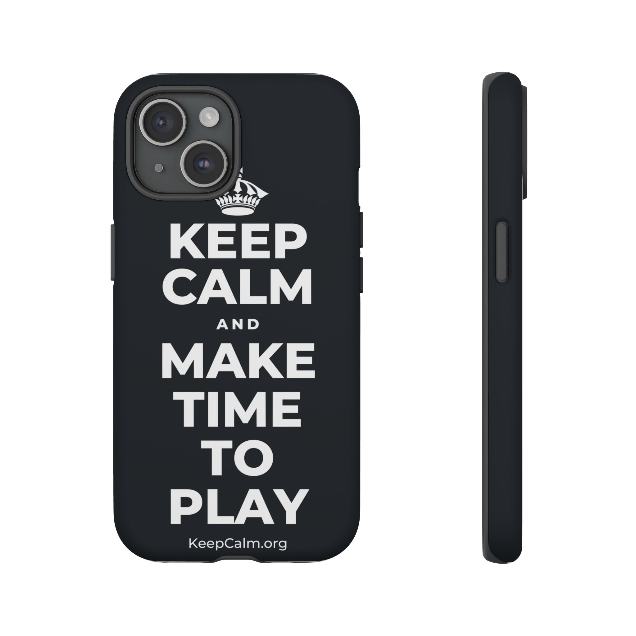 KEEP CALM AND MAKE TIME TO PLAY Phone Case (Dark)
